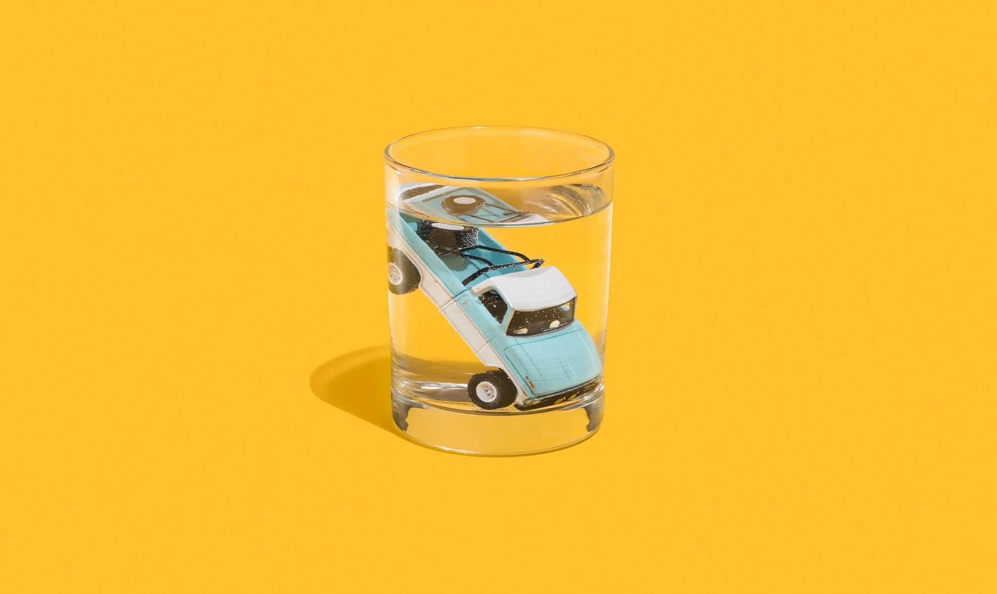 Coastella photography car in water