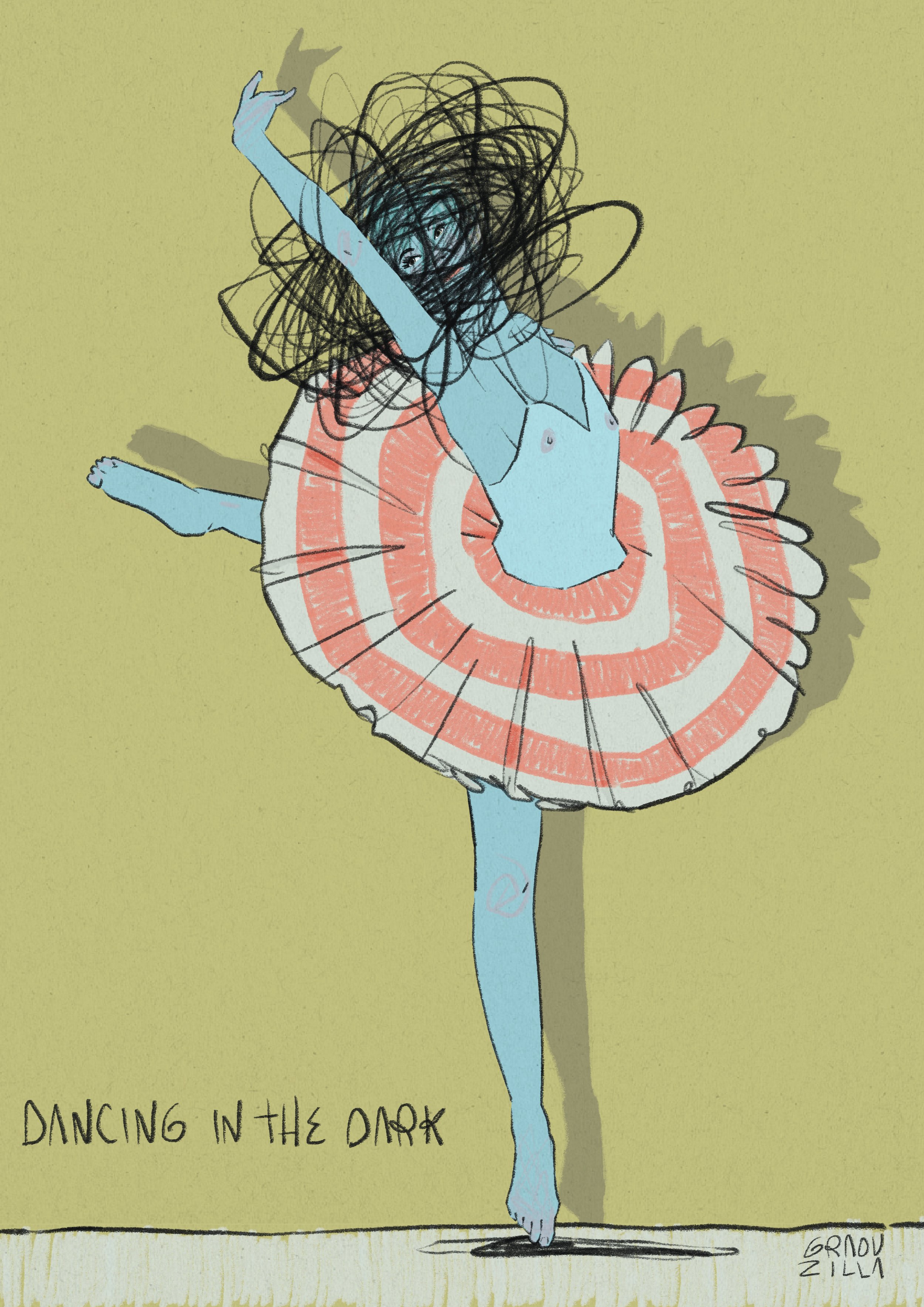 "Dancing in the Dark" (impression)