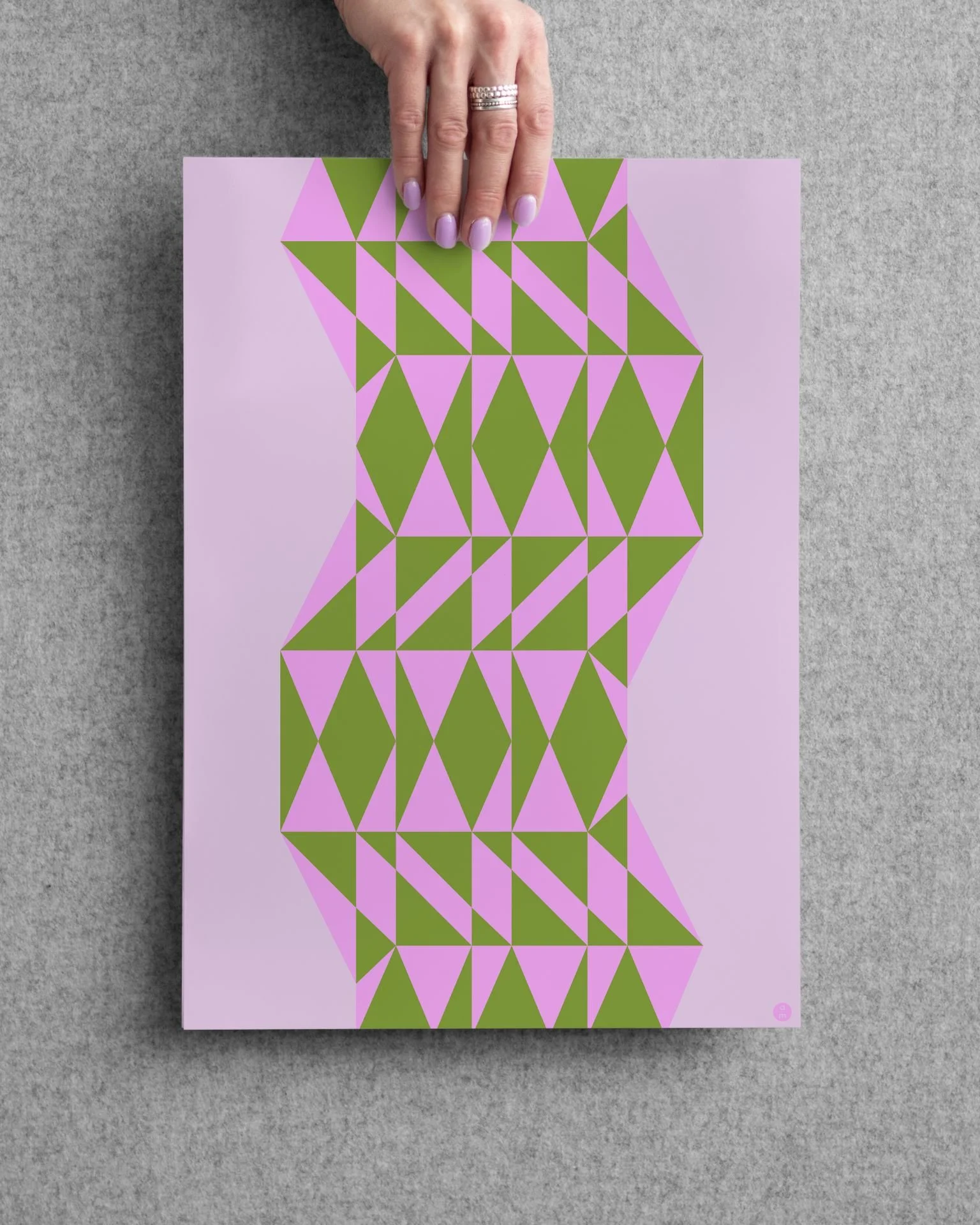triangle flow pink green poster photo.jpg