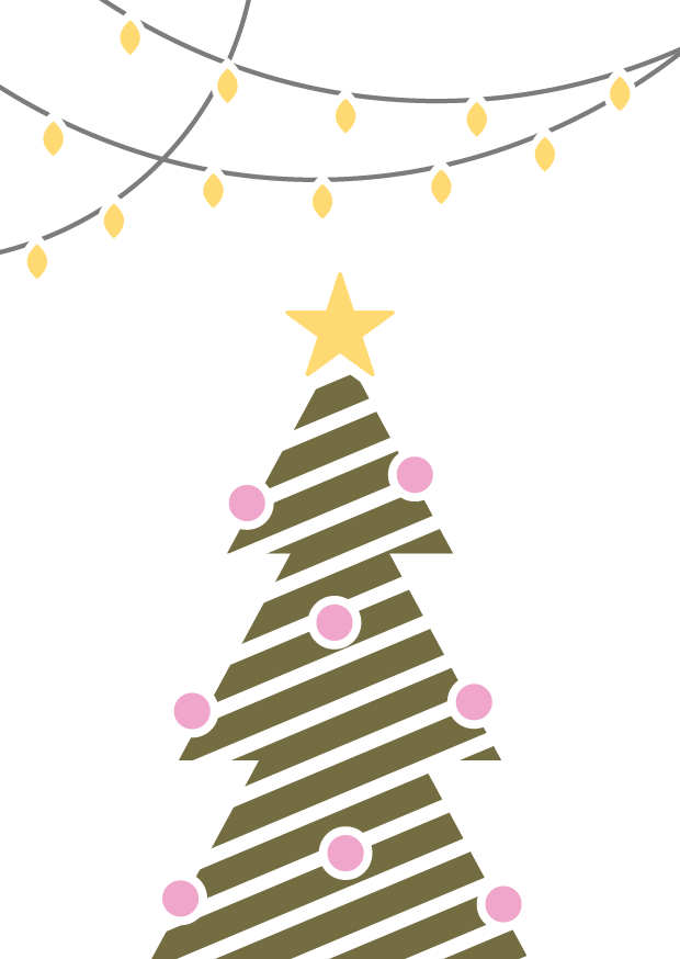 Christmas Tree and Twinkling Lights