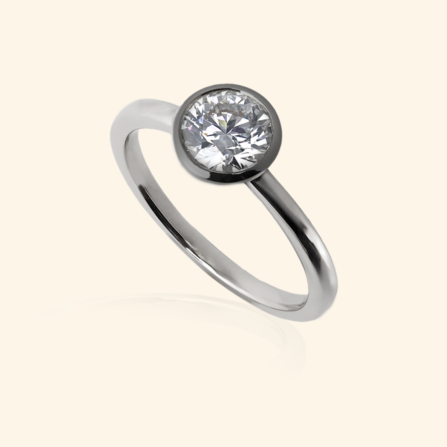 modern alternative luxury engagement ring with large natural diamond black gold and platinum mixed metal ring