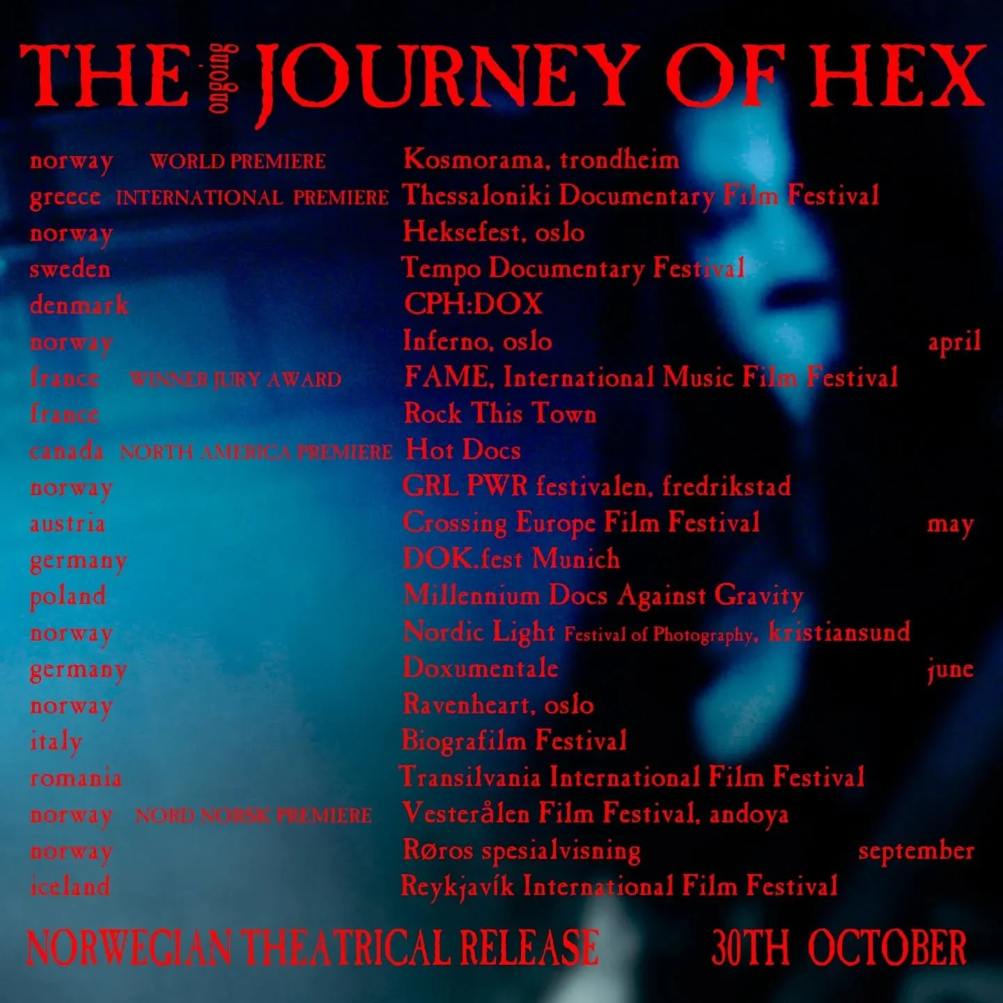 WHERE CAN I WATCH HEX? 
For those who are asking and wondering. 

This is the journey. But keep an eye out for new dates and locations coming up. 

We'll keep you posted! ⚔️🍿❤️&zwj;🔥
