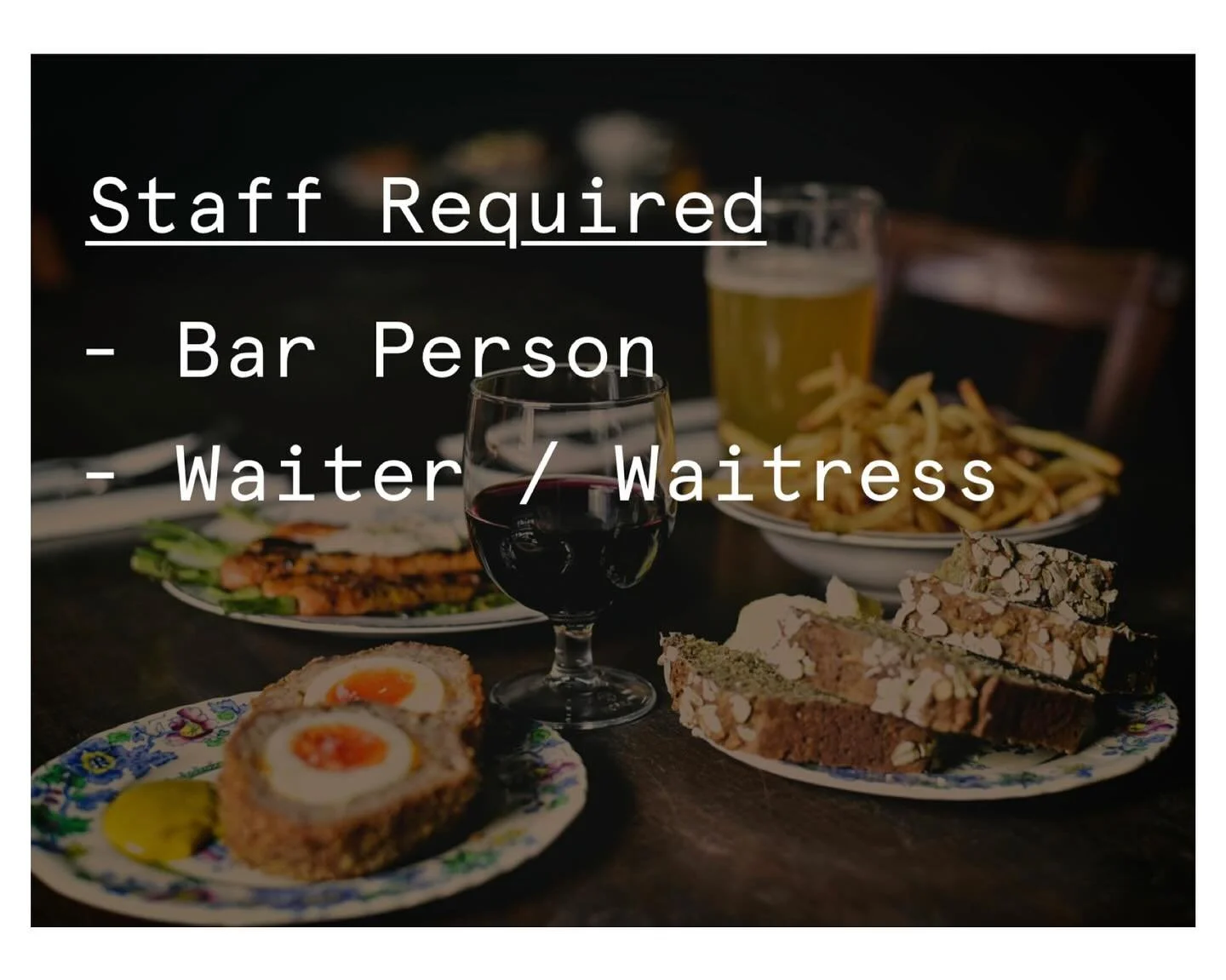 We&rsquo;ve had a great (busy!) start.
Now looking for talented bar people and waiter/waitresses to join the team.
Experience working in a busy pub/bar/restaurant is ESSENTIAL.

Email will@jollygardenerschester.co.uk or call in and ask for Will.