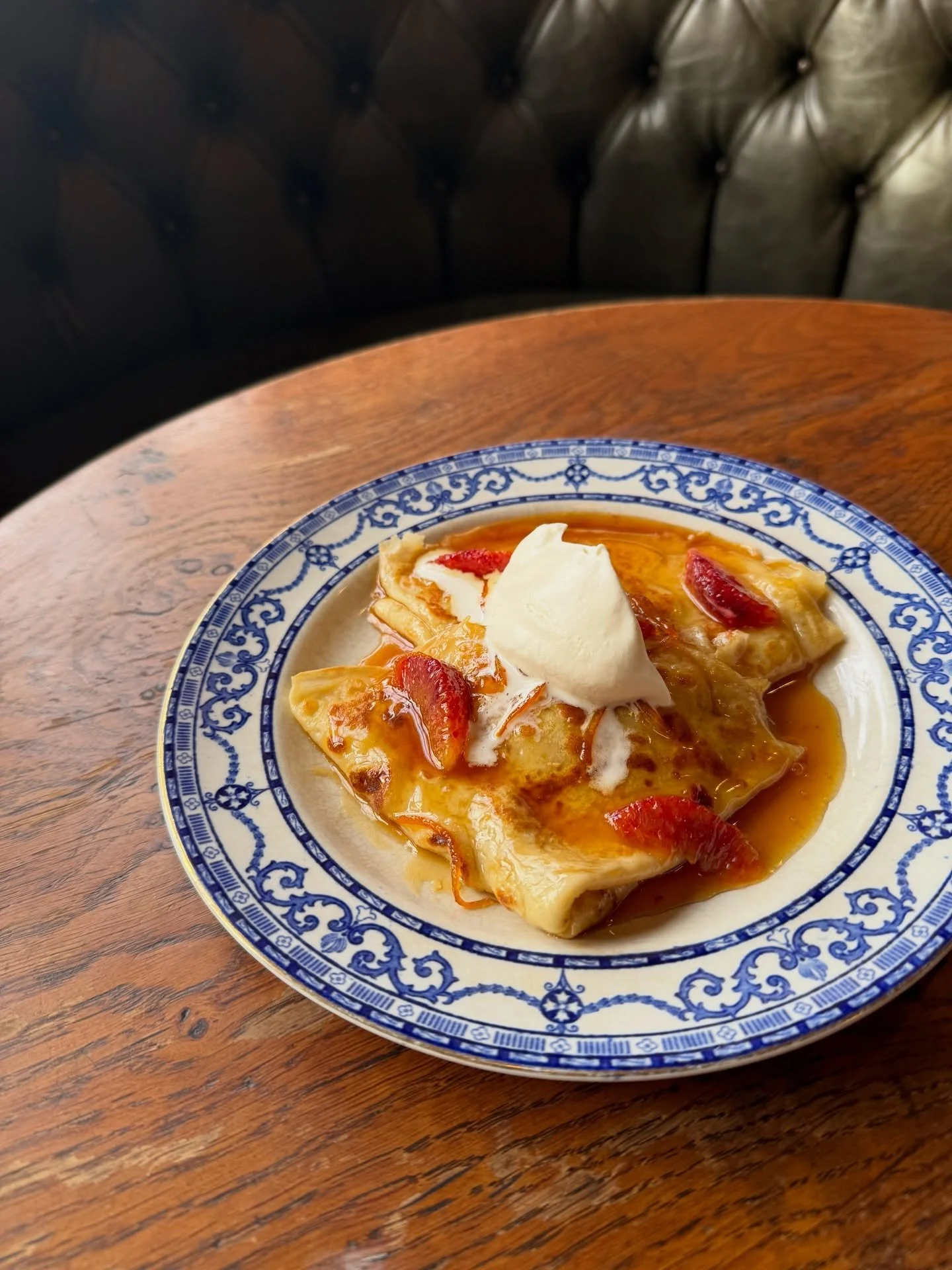 It&rsquo;s pancake day. The best day of the year. 

Blood orange crepe suzette, loads of Cointreau and a soft whipped cream.

On all day!