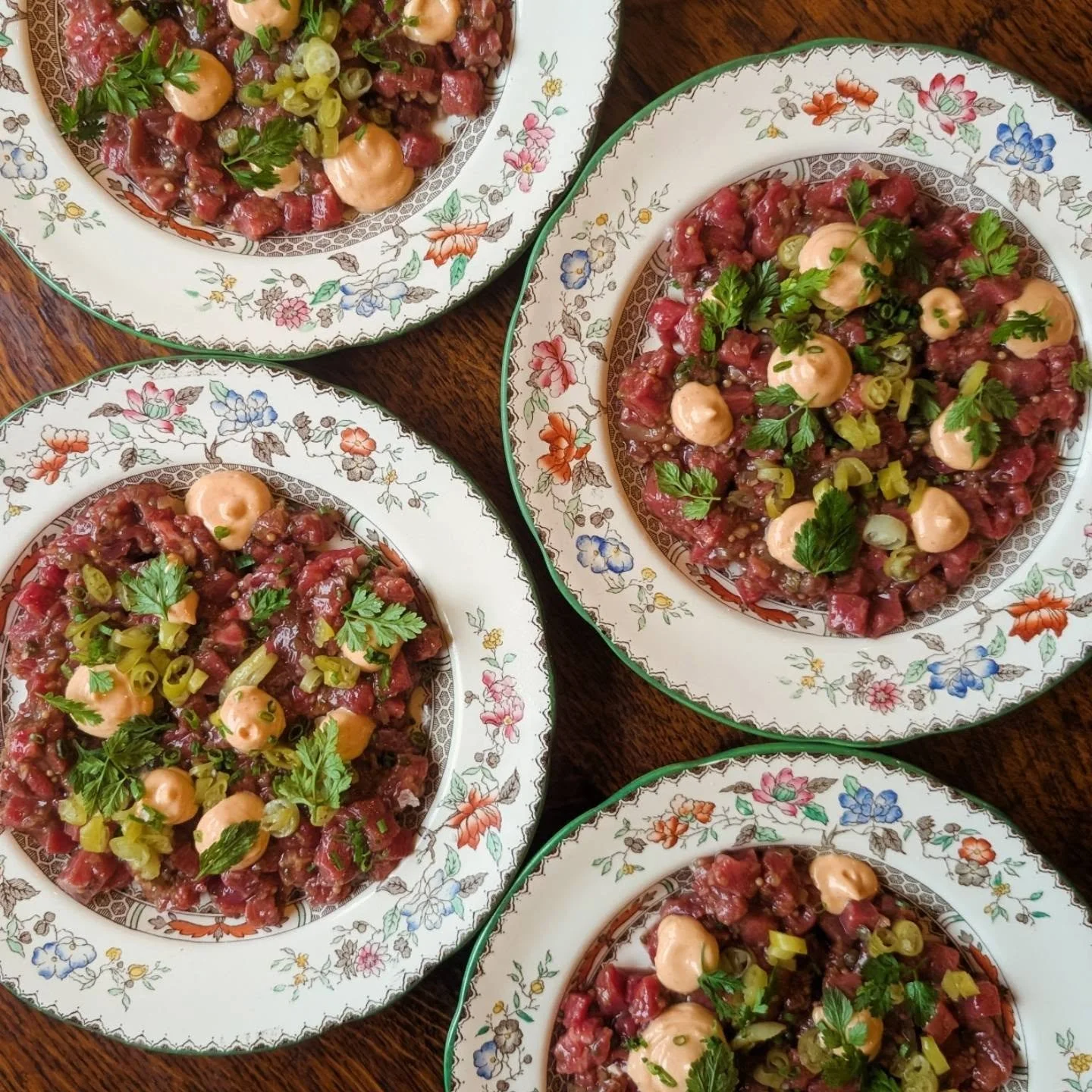 Beef tartare, Bloody Mary dressing
