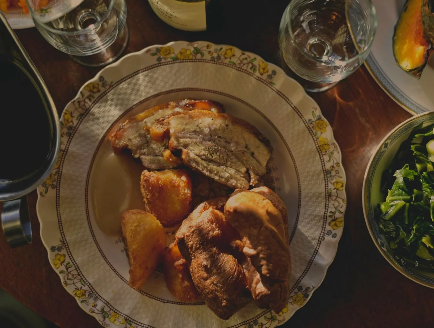 Stormy, wintry Sundays? We say bring &lsquo;em on.
Roast pork looking sublime.
A few tables left through the day (food served all day).