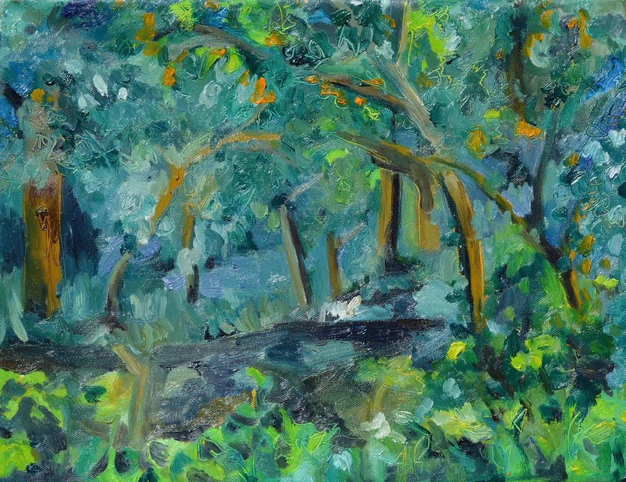 "A North Carolina Afternoon," 14 x 18 in. Oil on canvas. Available.