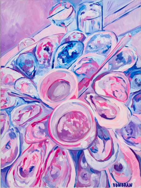 "Untitled #2," 2024. 24 x 28 in. Acrylic on canvas. Available.
