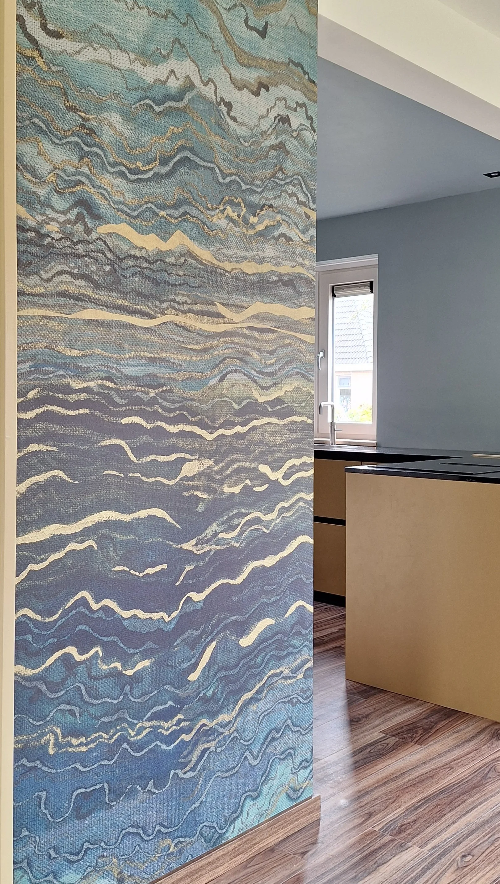 De Behangmeiden Casamance Azurite mural Franeker..jpg