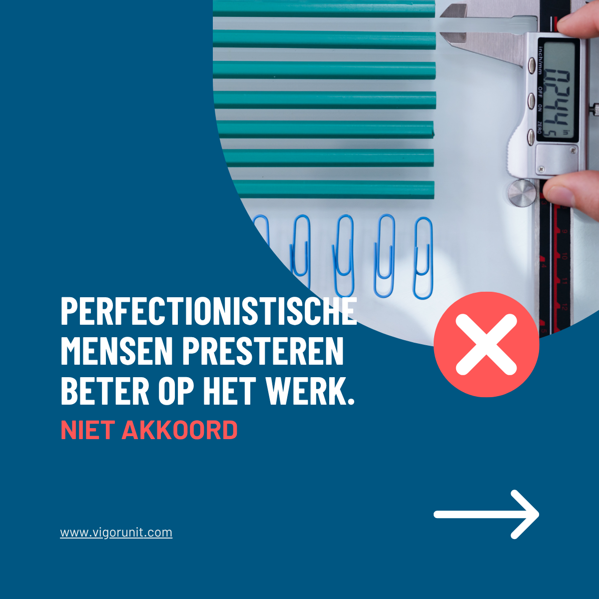 Perfectionistische mensen presteren beter op het werk.