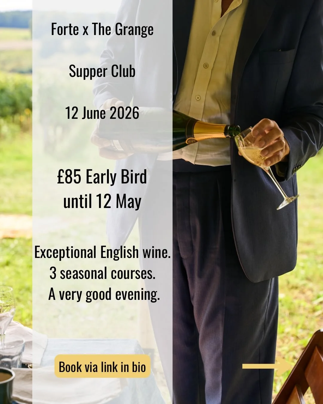 A June evening at Forte. 🥂

A table shared with people you may or may not know yet.

A glass in hand.

Stories of vines, weather and the quiet work behind every bottle.

On Friday 12th June, we&rsquo;re welcoming Zam Baring from The Grange for an ev