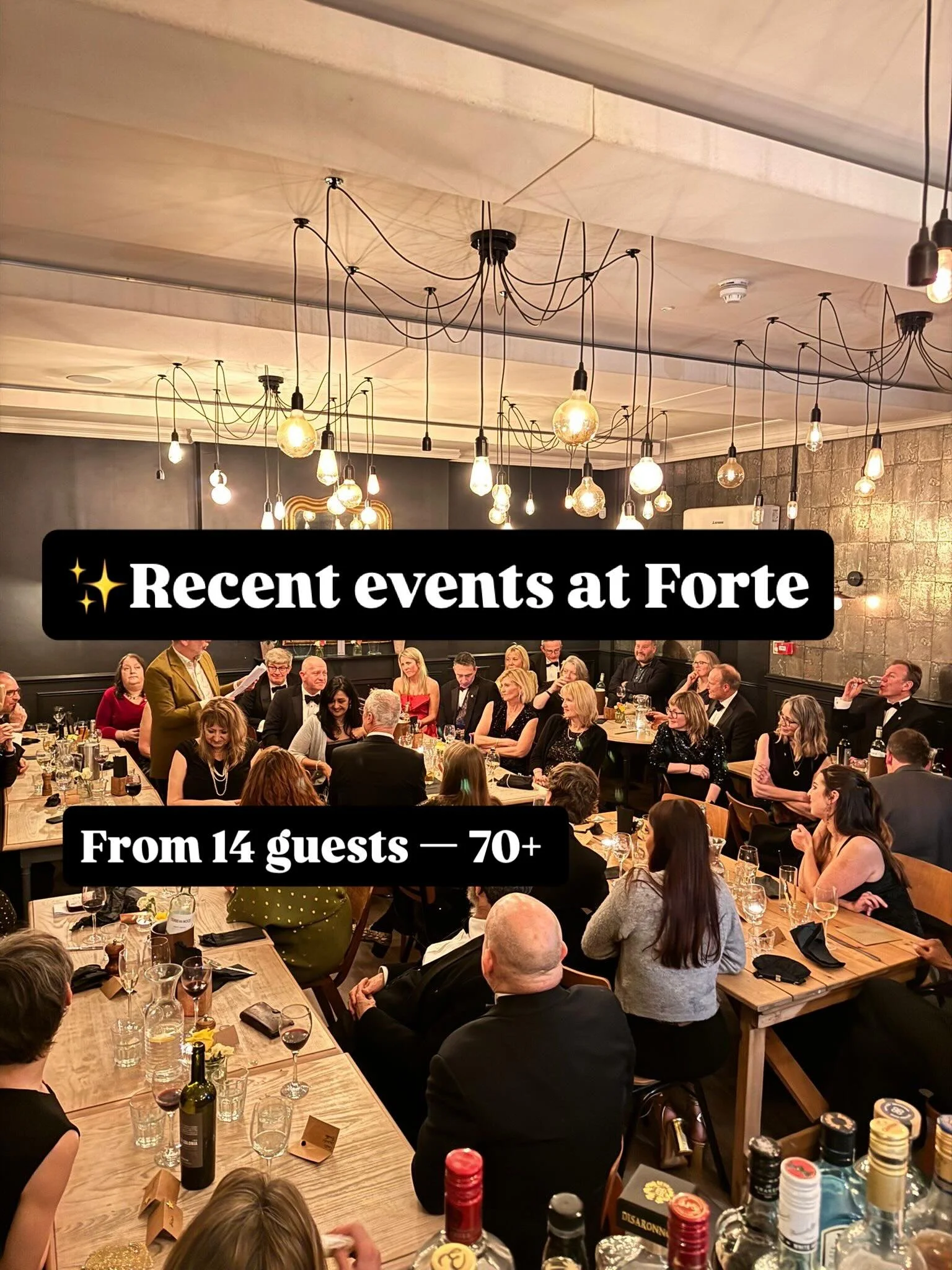 A few events we&rsquo;ve hosted recently ✨

Networking breakfasts. Intimate weddings. Business dinners. Drinks receptions. Birthday celebrations. Casual dining events.

One of our favourite things? No two events ever look the same.

Looking for a cen