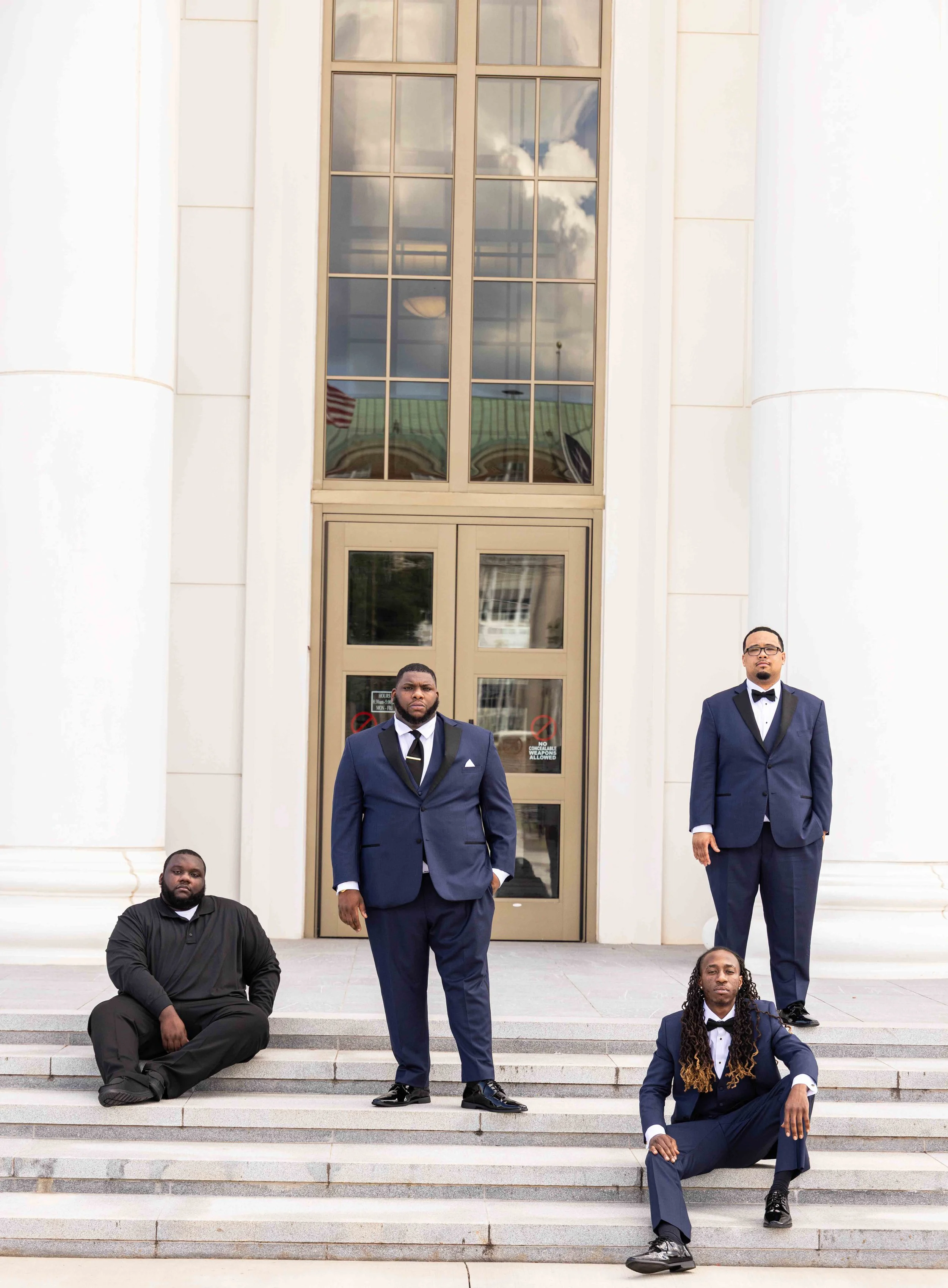 Group photos at Spartanburg Court House wedding