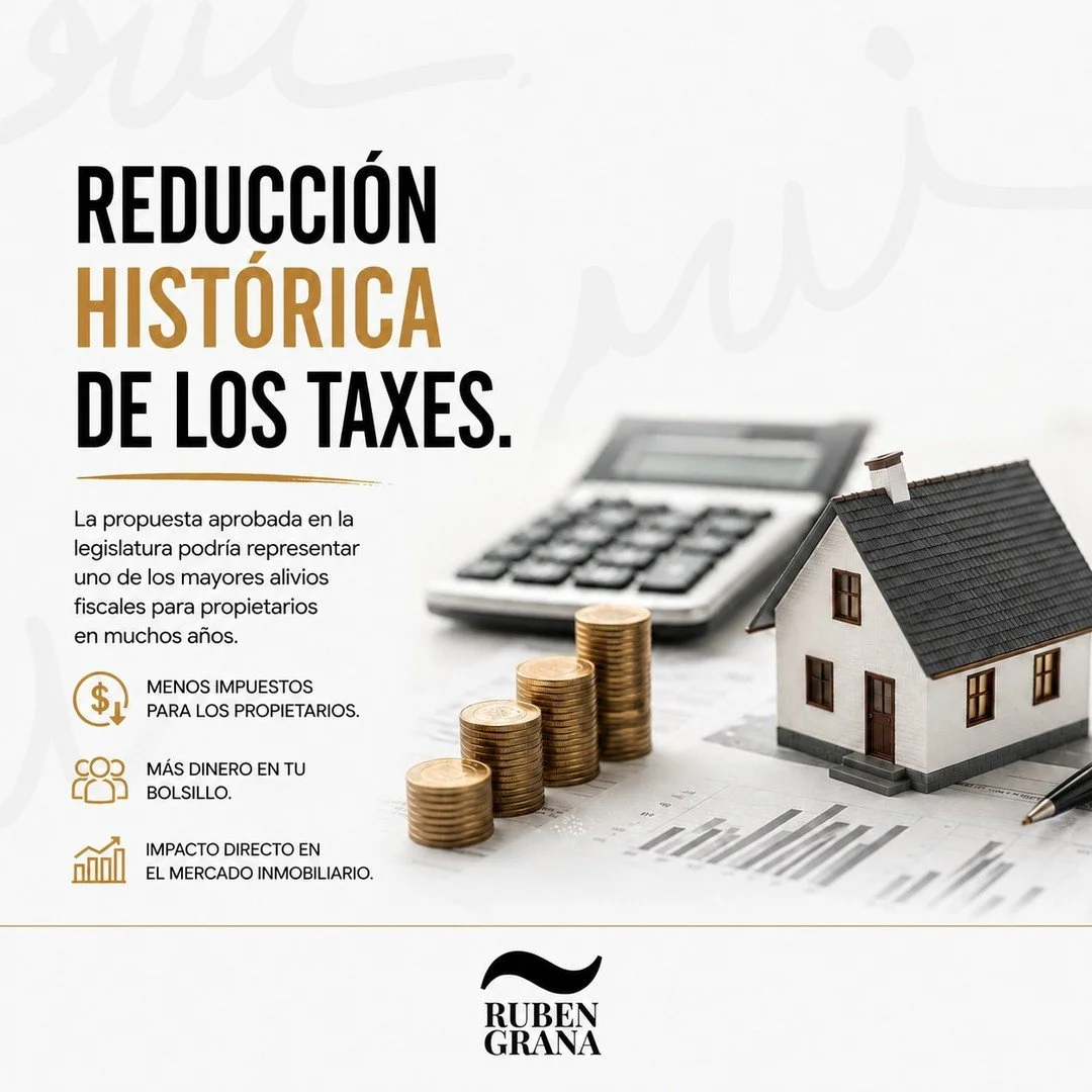 La reduccion en los Property Taxes de la Florida puede ser HISTORICA.

Sigueme en Youtube:
The Real Xperience

#florida #taxes #homeowners #realestate #miami #compretucasa #cambiatuvida