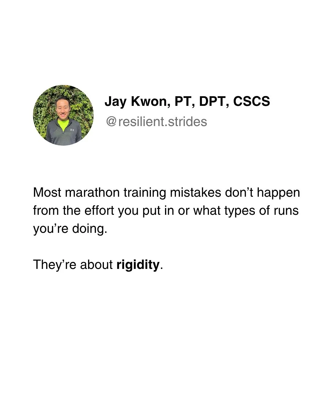 Marathon training season is officially underway 🏁

Millions of runners worldwide are kicking off their 16-week plans, with their eyes set on their big fall race.

But here&rsquo;s the truth I wish more runners knew:

Most training mistakes don&rsquo
