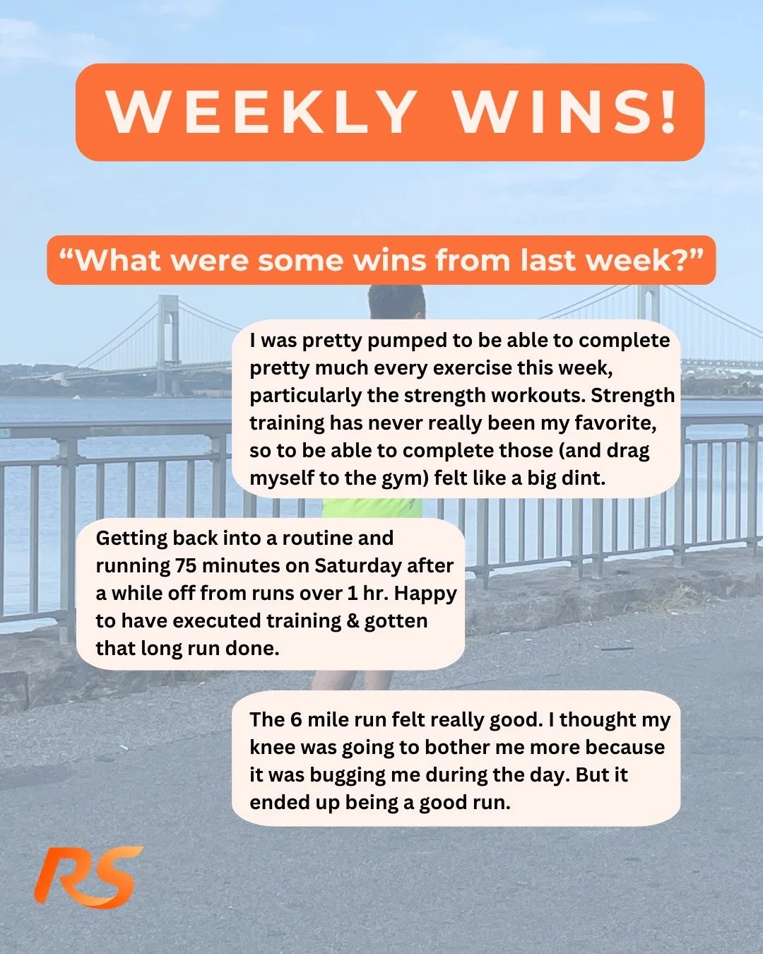 Happy WINSday!

New client having their first crack a strength training, bumping up mileage on runs through the summer heat, keeping pain at bay with progressively longer runs!

#marathon #runningmedicine #resilientstrides #runcoaching #runningrehab 