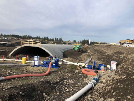 Emergency Dewatering Needed to Repair Failed Culverts Underneath Main Runway at Joint Base Lewis-McChord Airfield