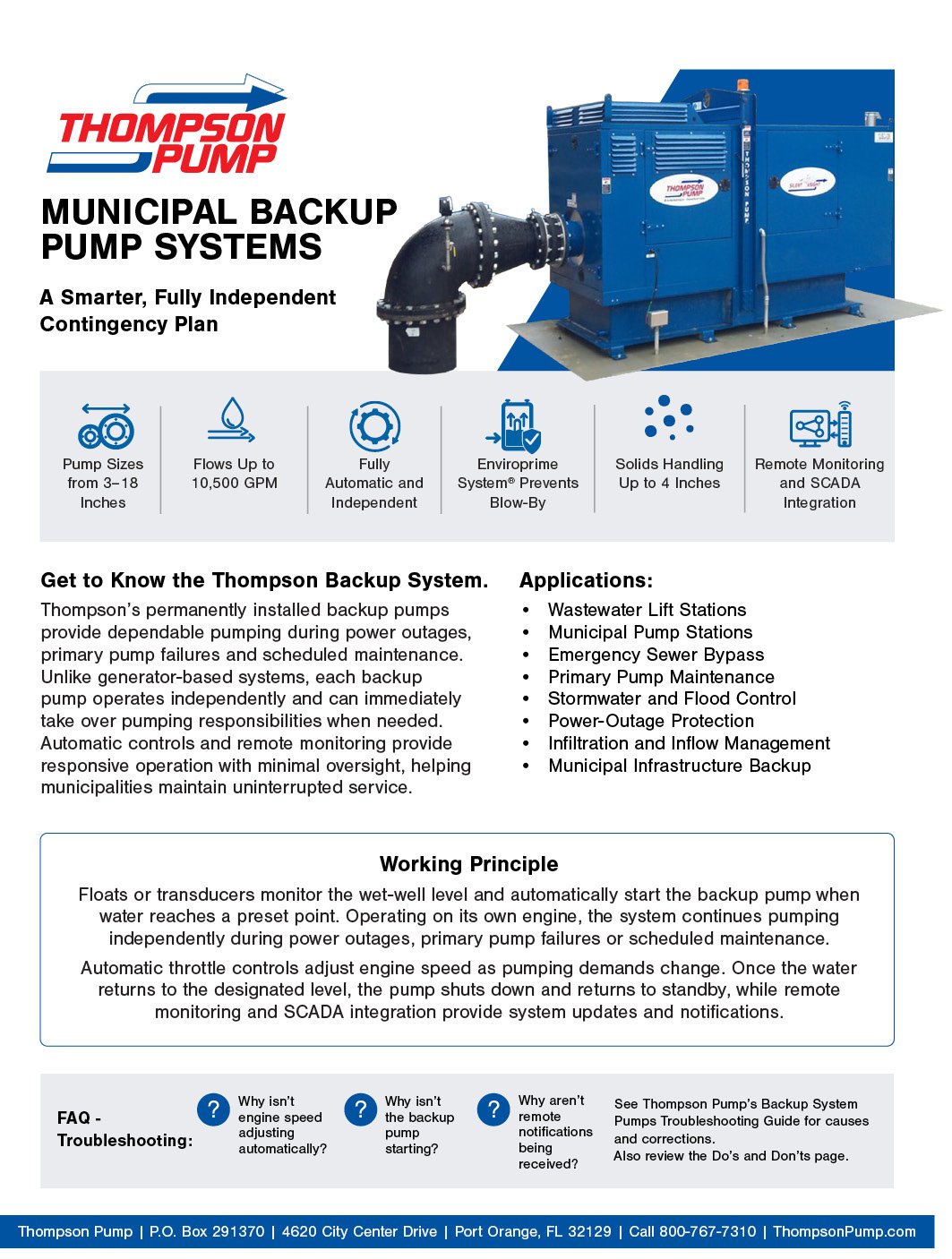 Municipal Backup Pump Systems