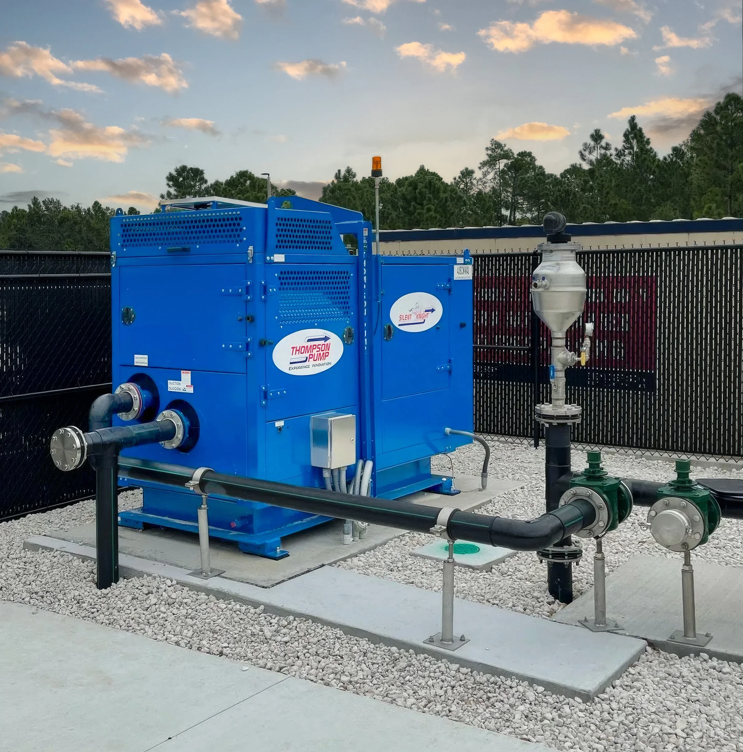 Thompson Pump Emergency Backup Lift Station with Silent Knight