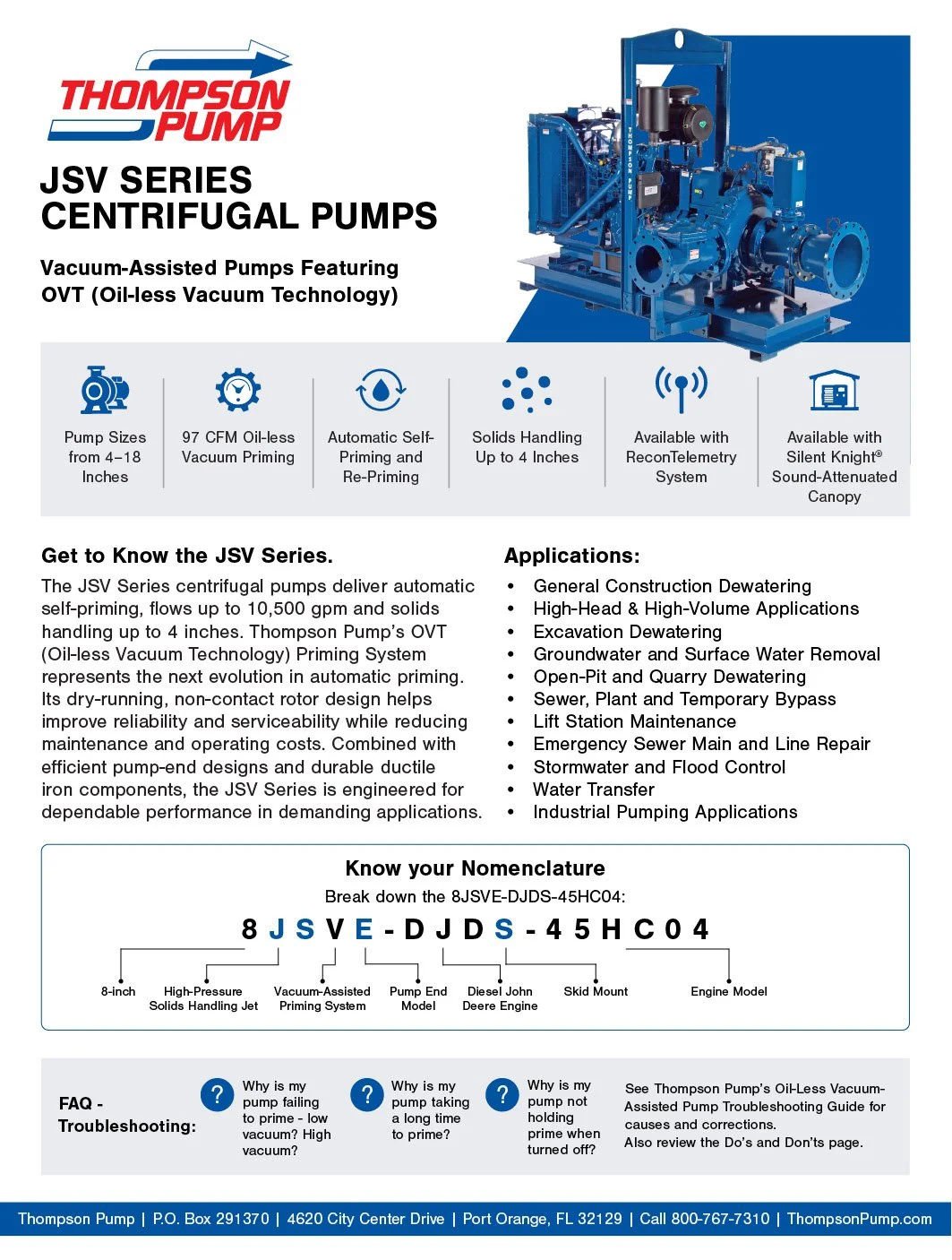 JSV Series Centrifugal Pumps