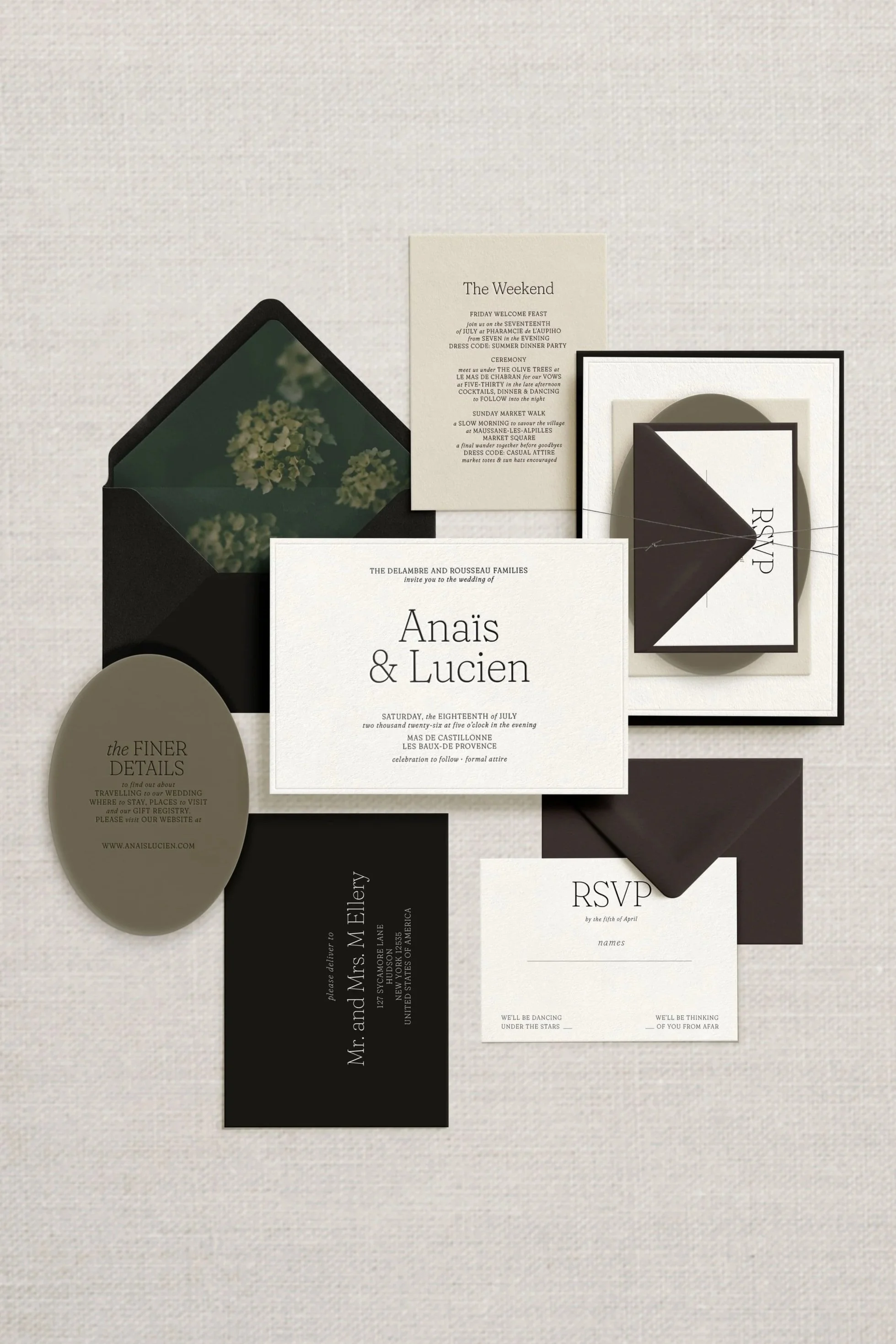 Semi-Custom Wedding Invitation - The Grove Collection - Hold Studio London