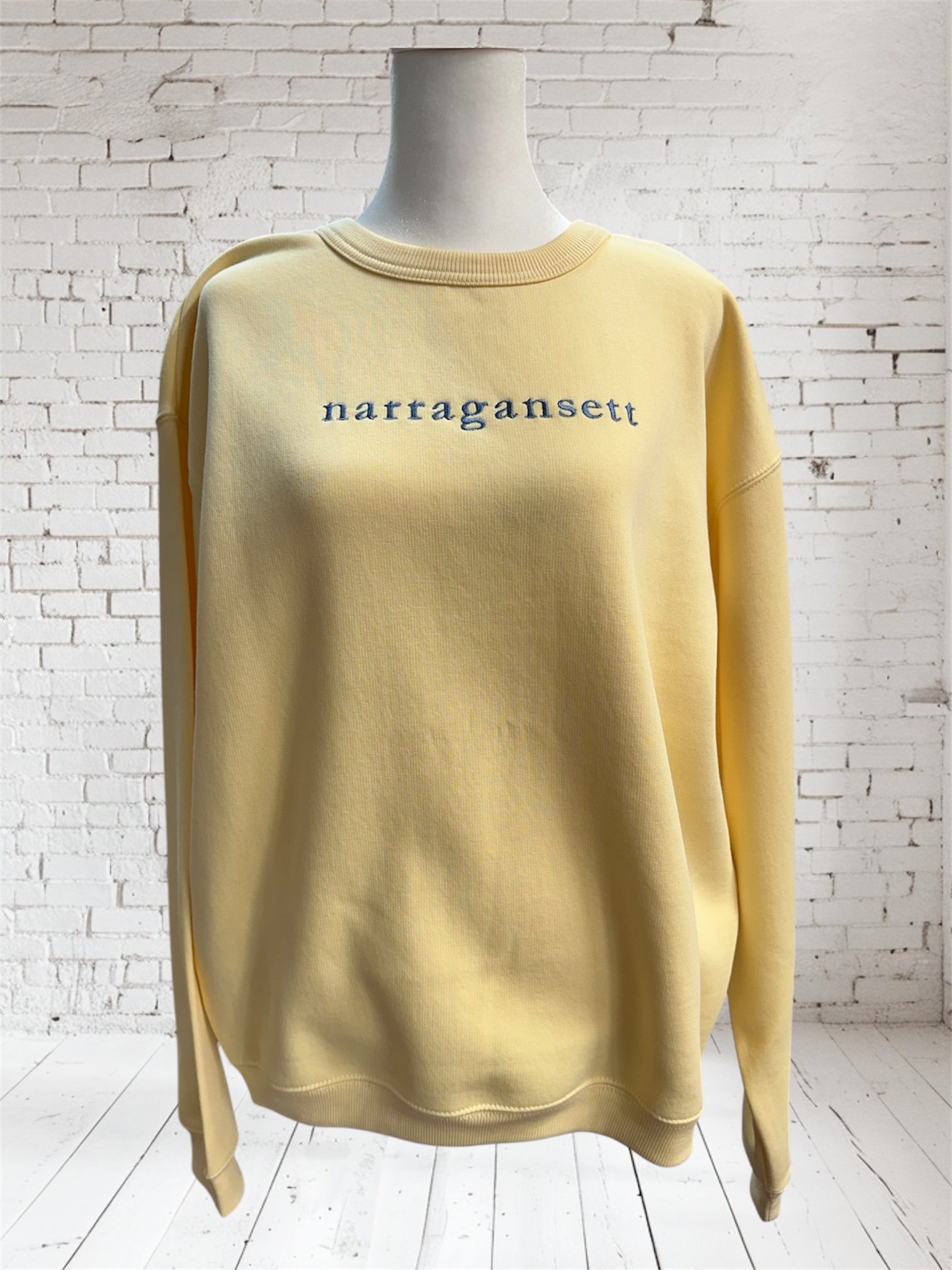 Yellow Embroidered Crew