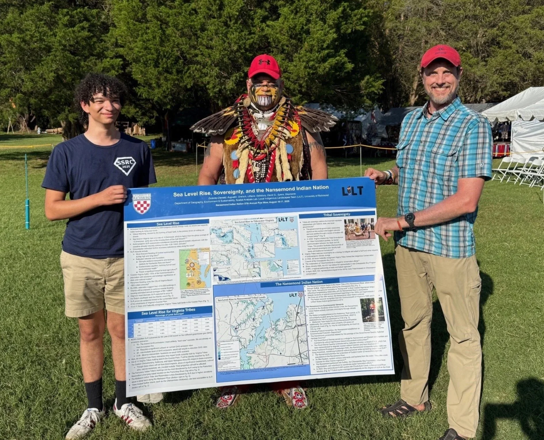Here we present a poster to the Chief Keith Anderson of the Nansemond Indian Nation at their Annual Pow Wow in August of 2025. The poster outlines the various Sea Level Rise scenarios in the Virginia Tidewater with special attention to Nansemond home