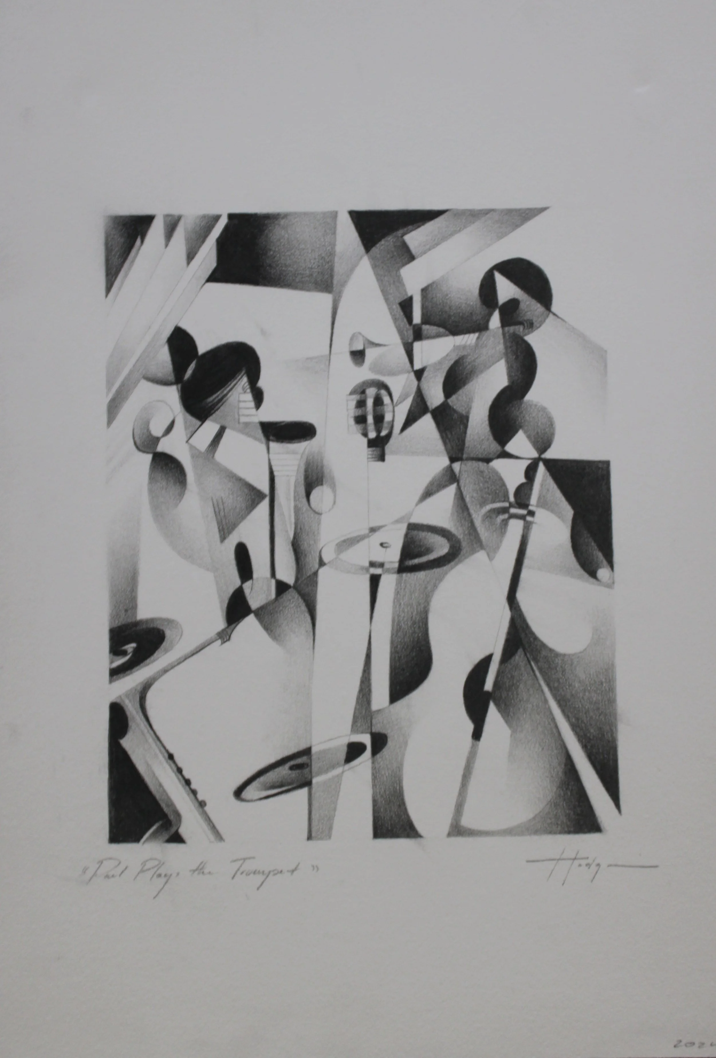 Paul Plays the Trumpet (2024)
Graphite on paper