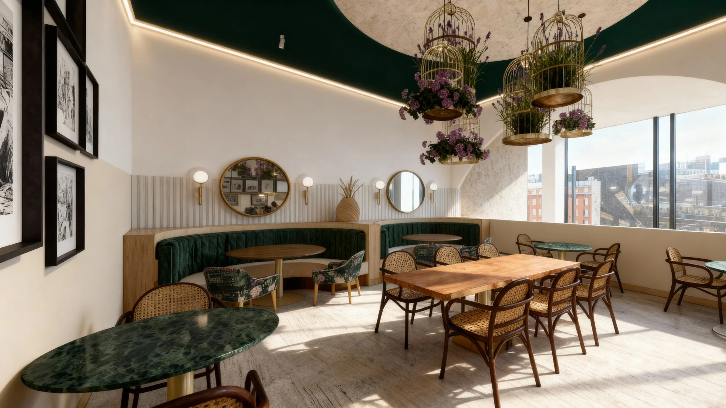 Restaurant interior with considered layout, warm lighting and materials chosen for longevity and everyday performance