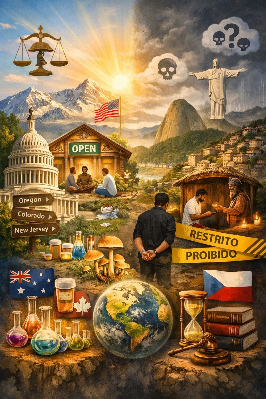 Psilocibina em 2025: centros inaugurados, novas leis em debate e o atraso brasileiro