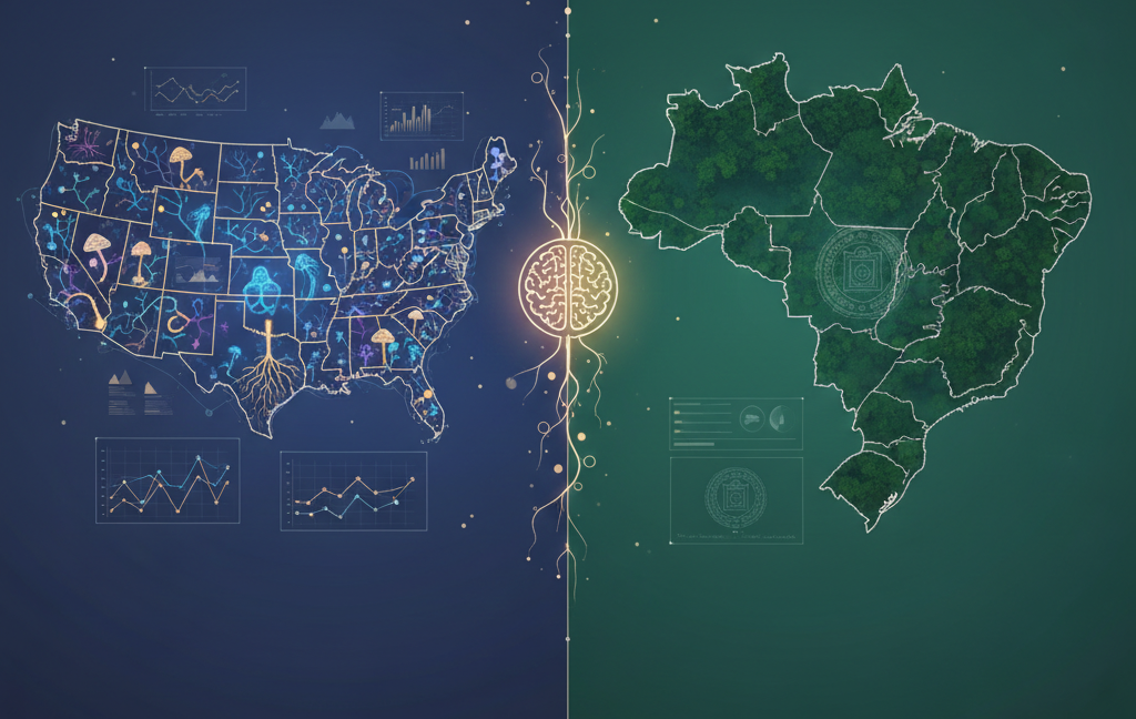 A Psilocibina e a Nova Geografia da Consciência: Um Comentário sobre os Dados Epidemiológicos dos EUA e o Silêncio Institucional Brasileiro