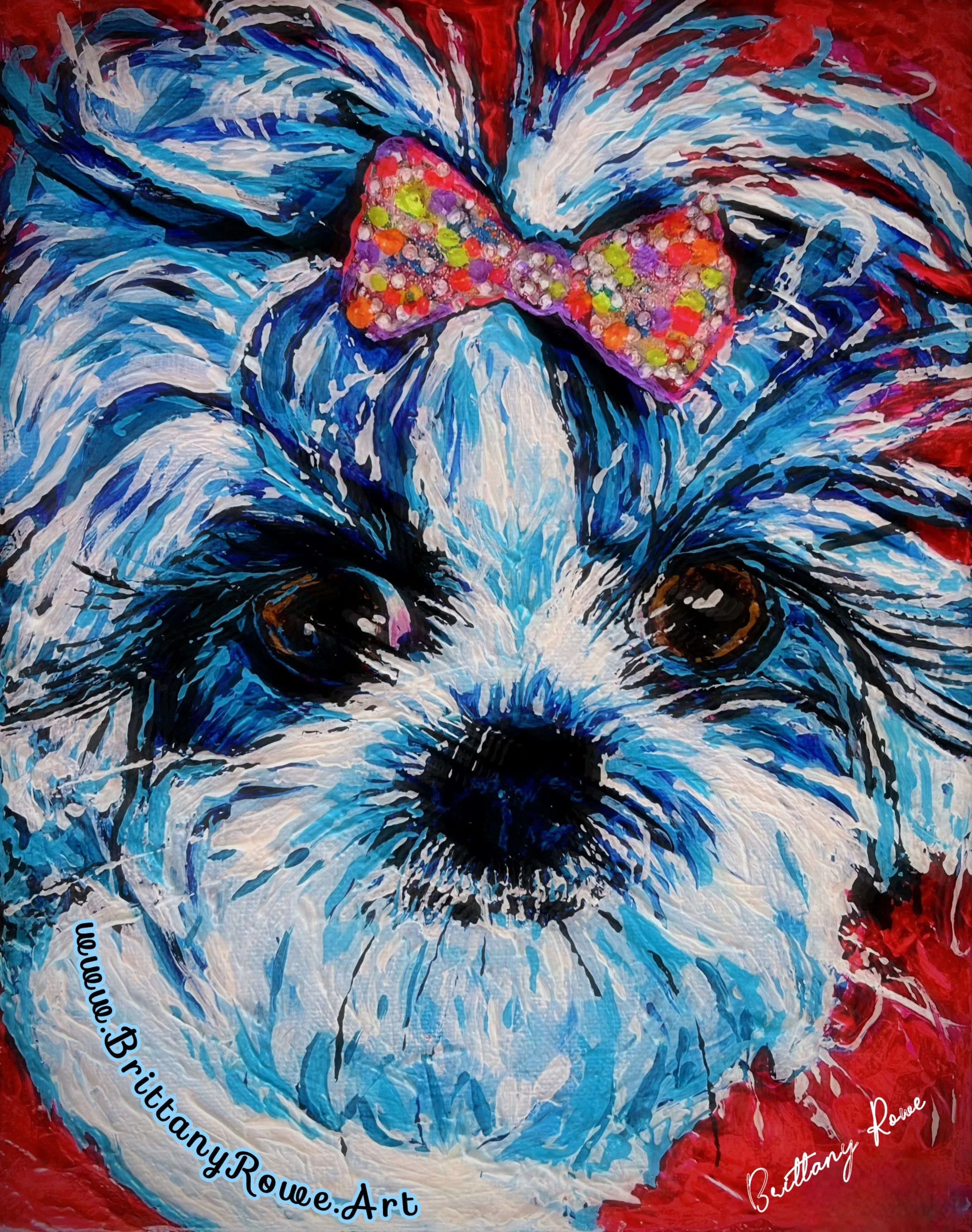 Bunny the Shischon -Acrylic on Canvas