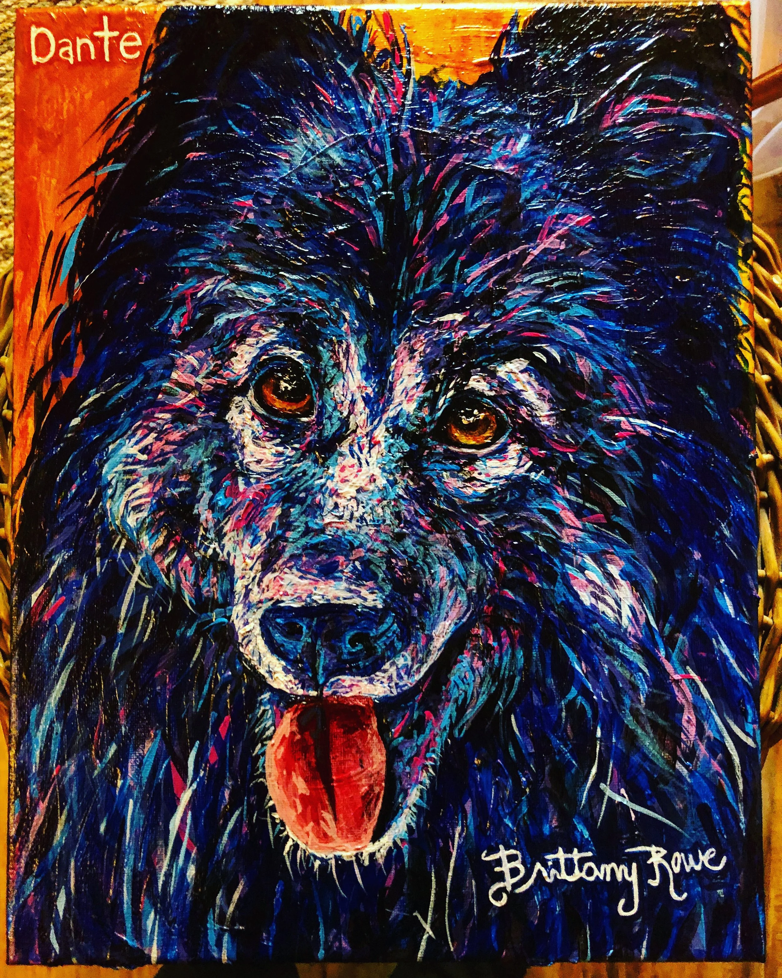 Dante the Belgian Tervuren -Acrylic on Canvas