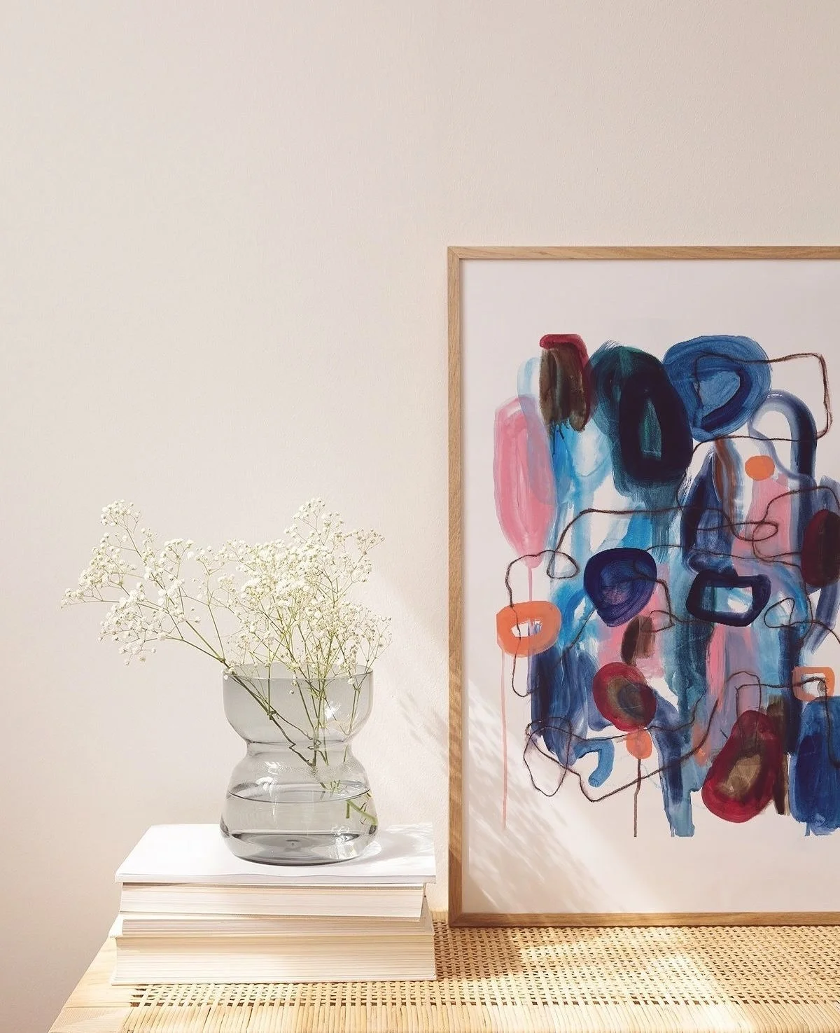 ❓ Have you ever dreamed&mdash;I mean really saw the face in a dream of a person you&rsquo;ve never met before? What do you make of it, if so? 

&ldquo;Dream in Analog&rdquo; | 18x24 | Acrylic &amp; ink on paper ⁠
⁠
Available + free shipping within th