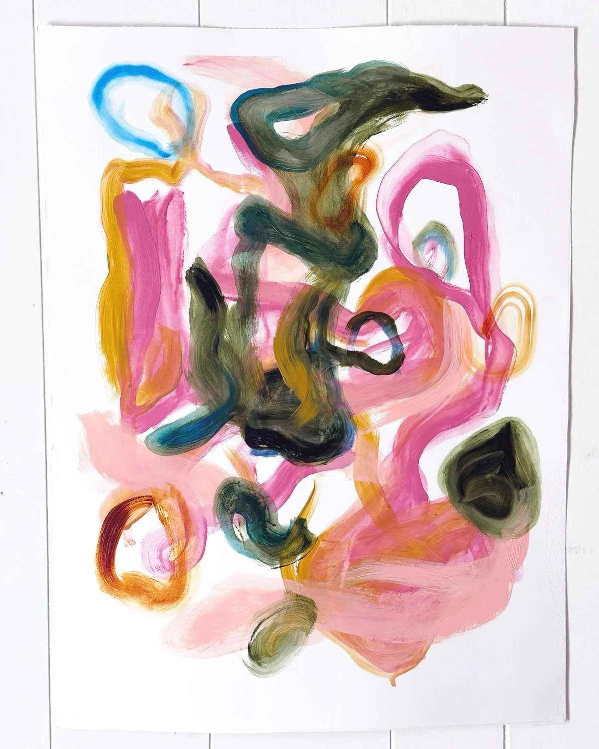 &ldquo;What&rsquo;s Left Is Humor&rdquo; | 18x24 | acrylic &amp; ink on paper | Currently 40% OFF + FREE SHIPPING via my studio sale⁠
.⁠
.⁠
.⁠
.⁠
.⁠
⁠
#art #abstractart #interiordesign #artist #decor #interiorinspo #artwork #wallart #bohointerior #mo