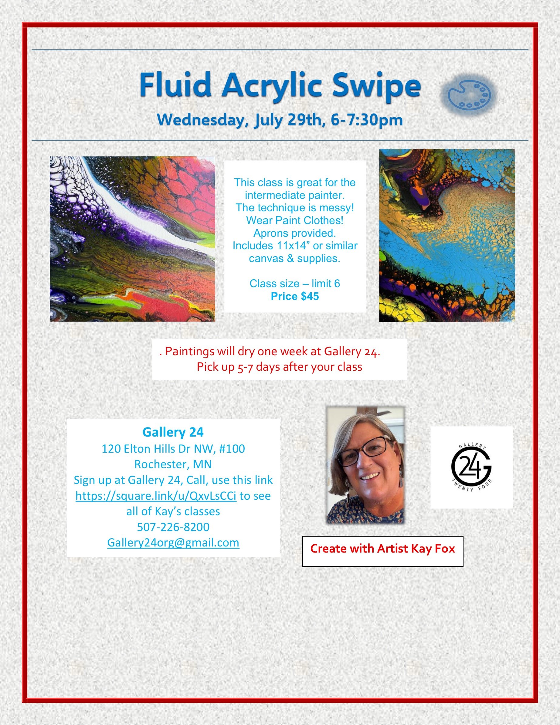 Fluid Acrylic Swipe