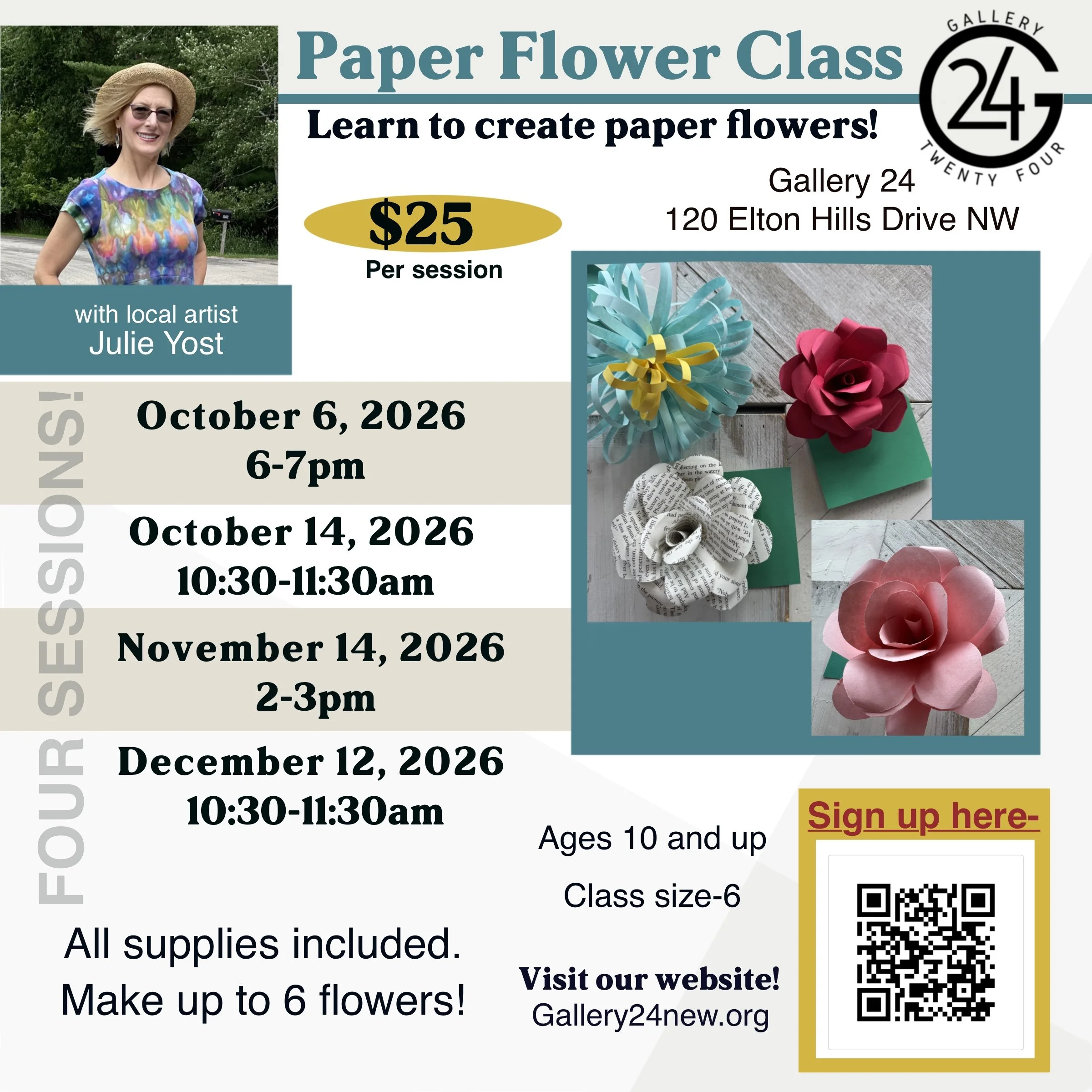 Paper Flower Class 
