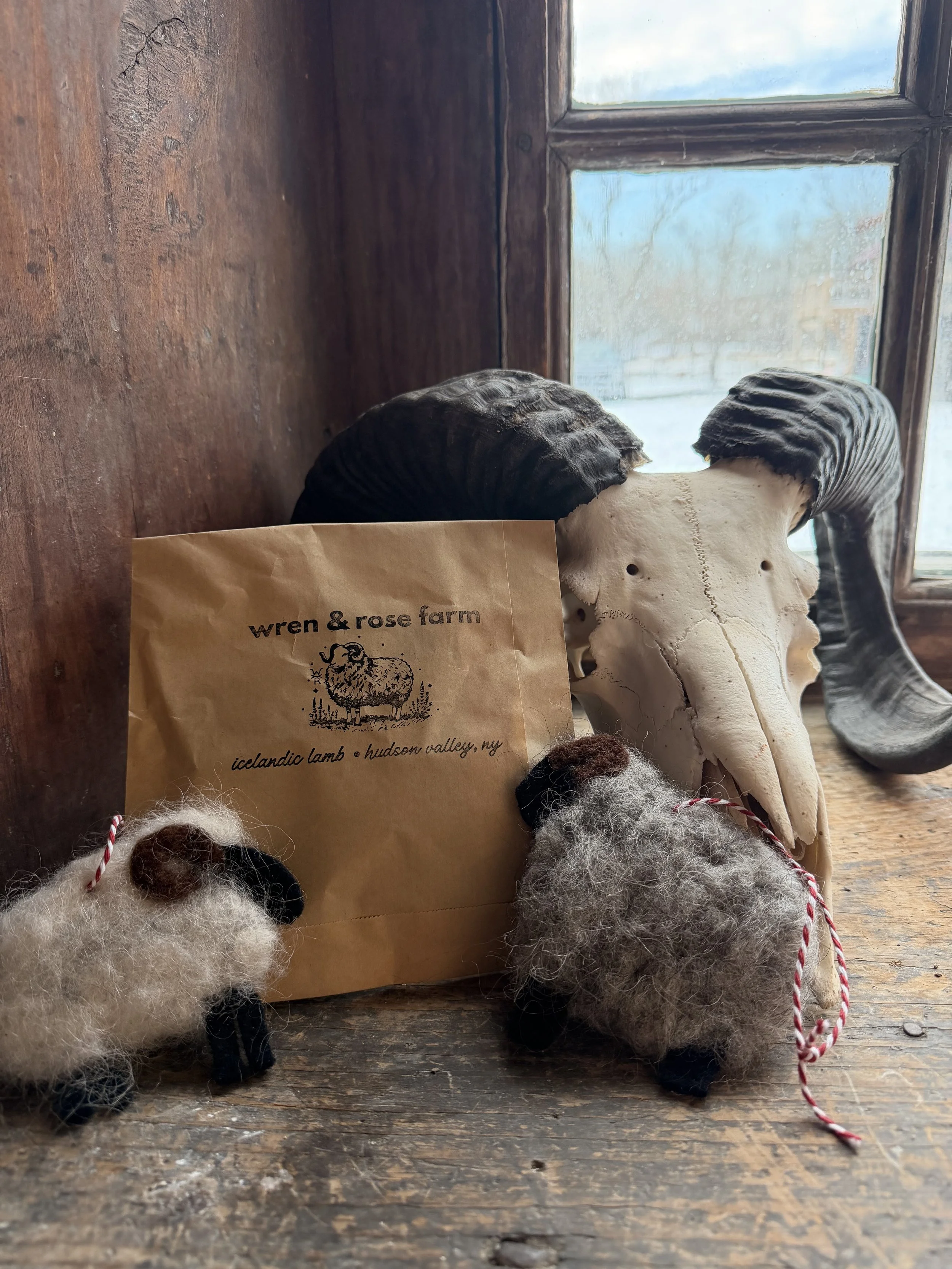 Felted Sheep Ornament Kit