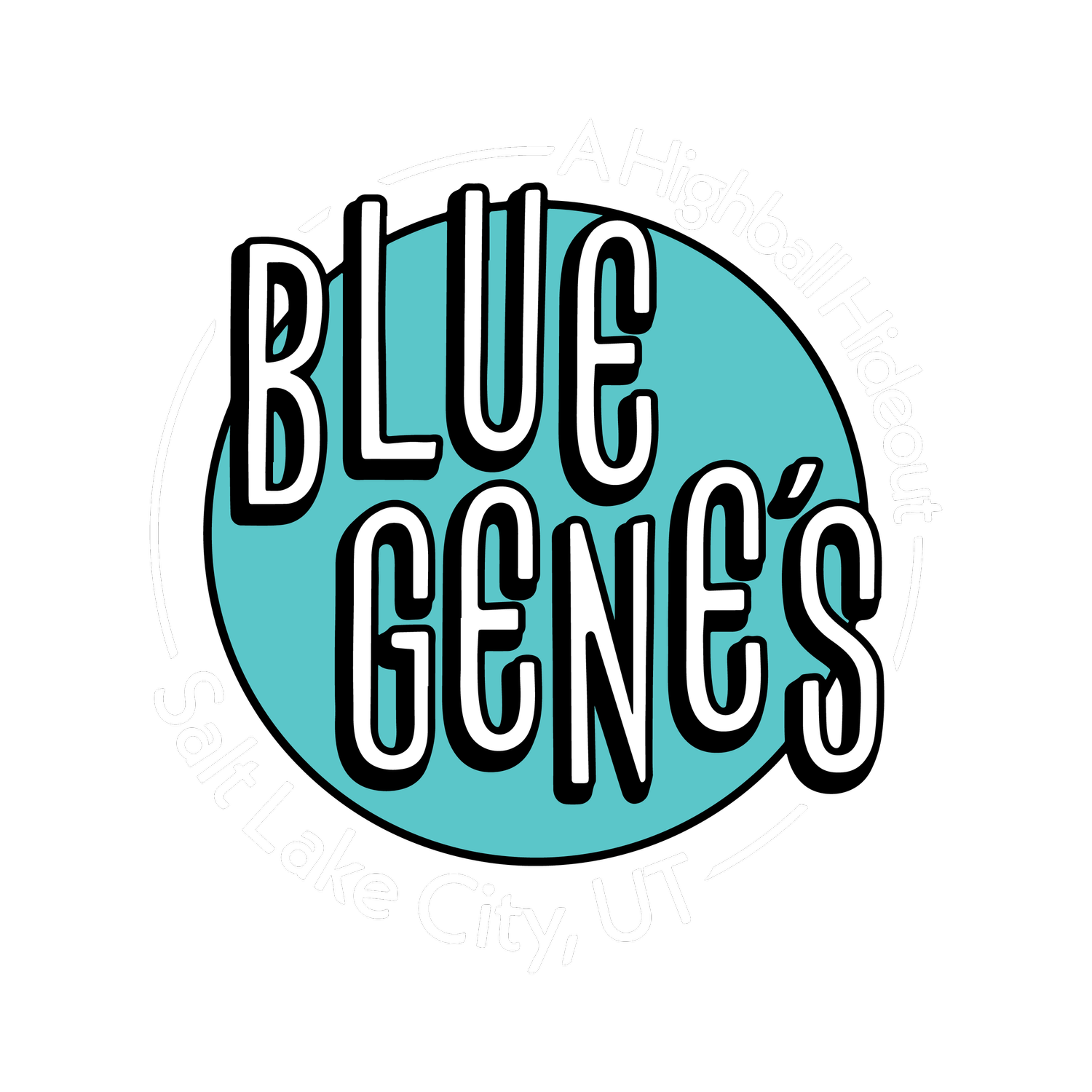 Black text "BLUE" on white background.