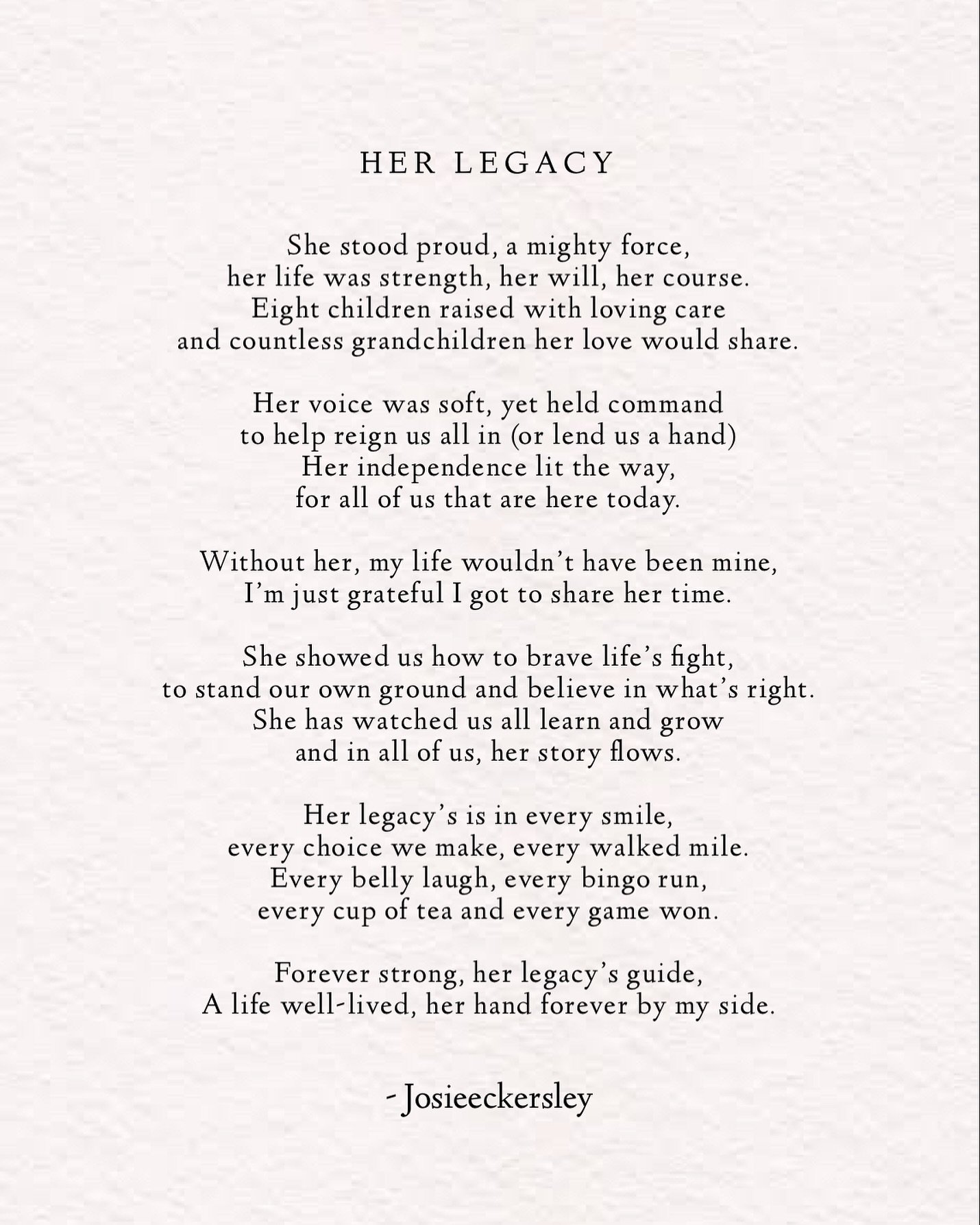 Today has been hard, R.I.P Nanna, my rock. Her independant, feminist, loving, straight to the point, force of nature and Halleron legacy you have left behind ❤️ I love you now and always ❤️