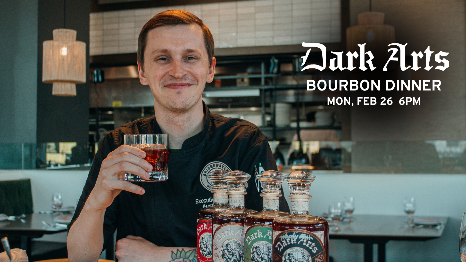 Dark Arts Bourbon Dinner at Bridgewater: A Four-Course Bourbon Pairing Experience