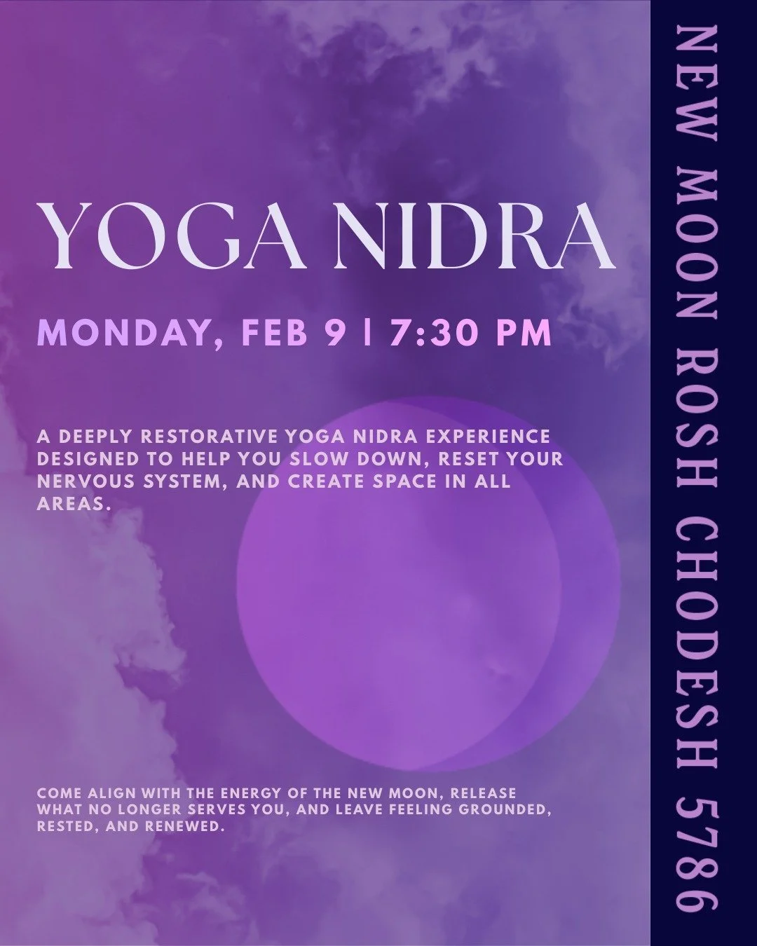 🌙 Ladies, it&rsquo;s time to slow down.
Join us for two women&rsquo;s gatherings focused on rest, renewal, and grounding.
ㅤ
✨ New Moon: Yoga Nidra: deep rest, intention-setting &amp; stillness
✨ SETTLE: a reset for the nervous system
ㅤ
Come for one 