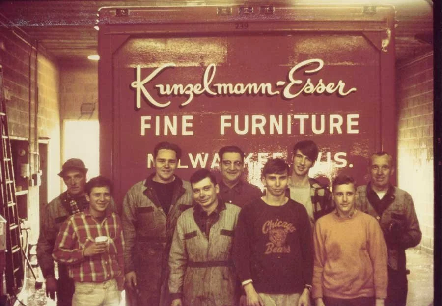 James Hassel, James Airoldi Sr., Mike Airoldi, Robert Airoldi, Angelo Airoldi. Far right is Wyman Hassel