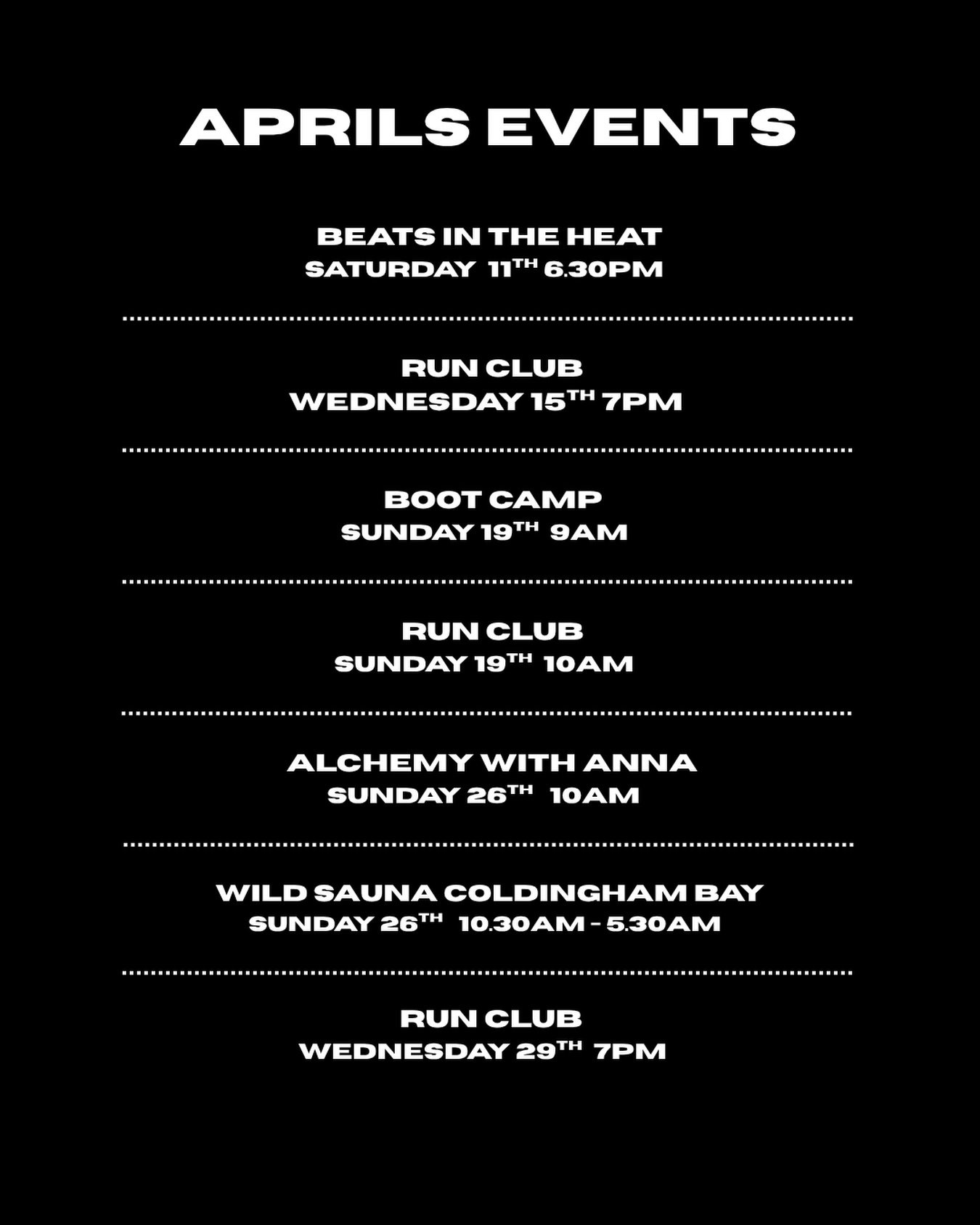 Our Aprils Sauna Events are now live!
We are collaborating with the most incredible sauna masters to bring you a unique collection of sauna experiences.
We look forward to welcoming you.
Book now via www.spearsauna.co.uk