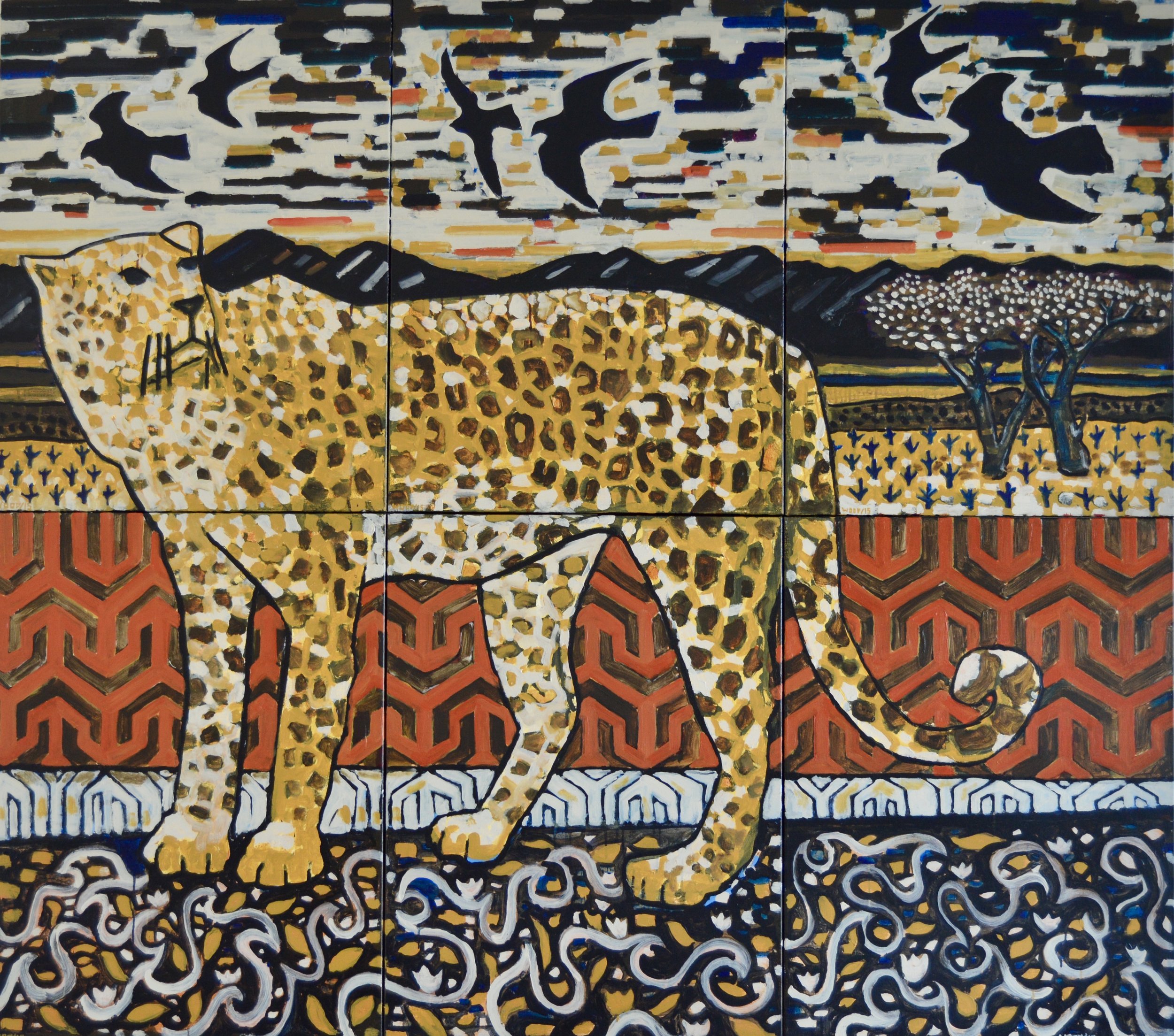 Slouching toward Bethlehem, acrylic on canvas, 90x72", 2015