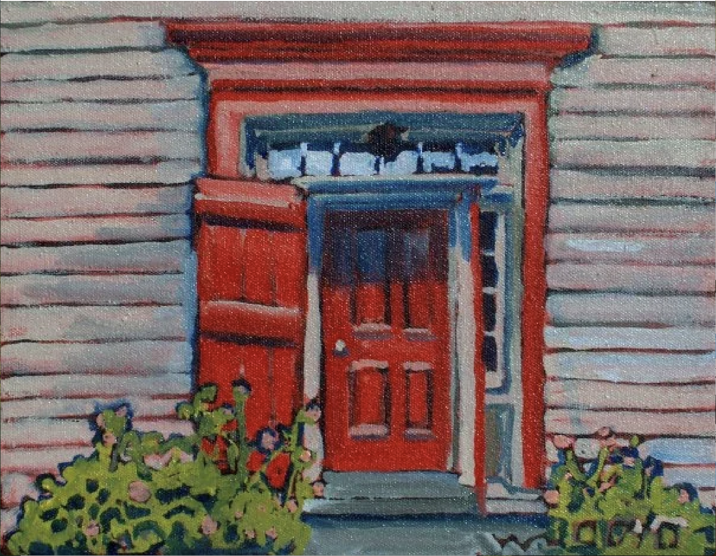 Door in Mahone Bay, Oil on Canvas, 14x12", 2005