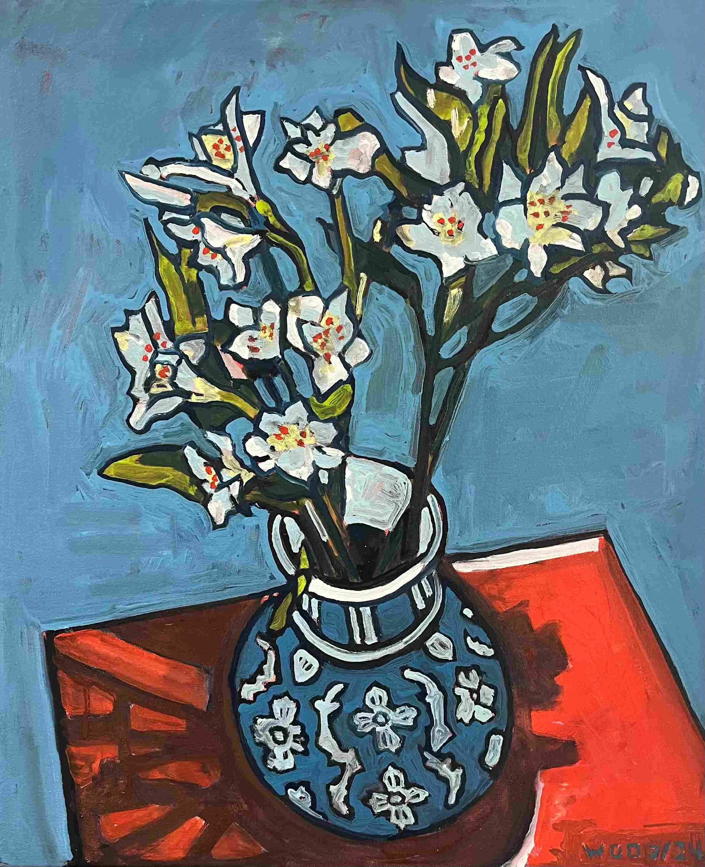 Alstroemeria, Oil on Canvass, 24 x 21 x 2, 2024