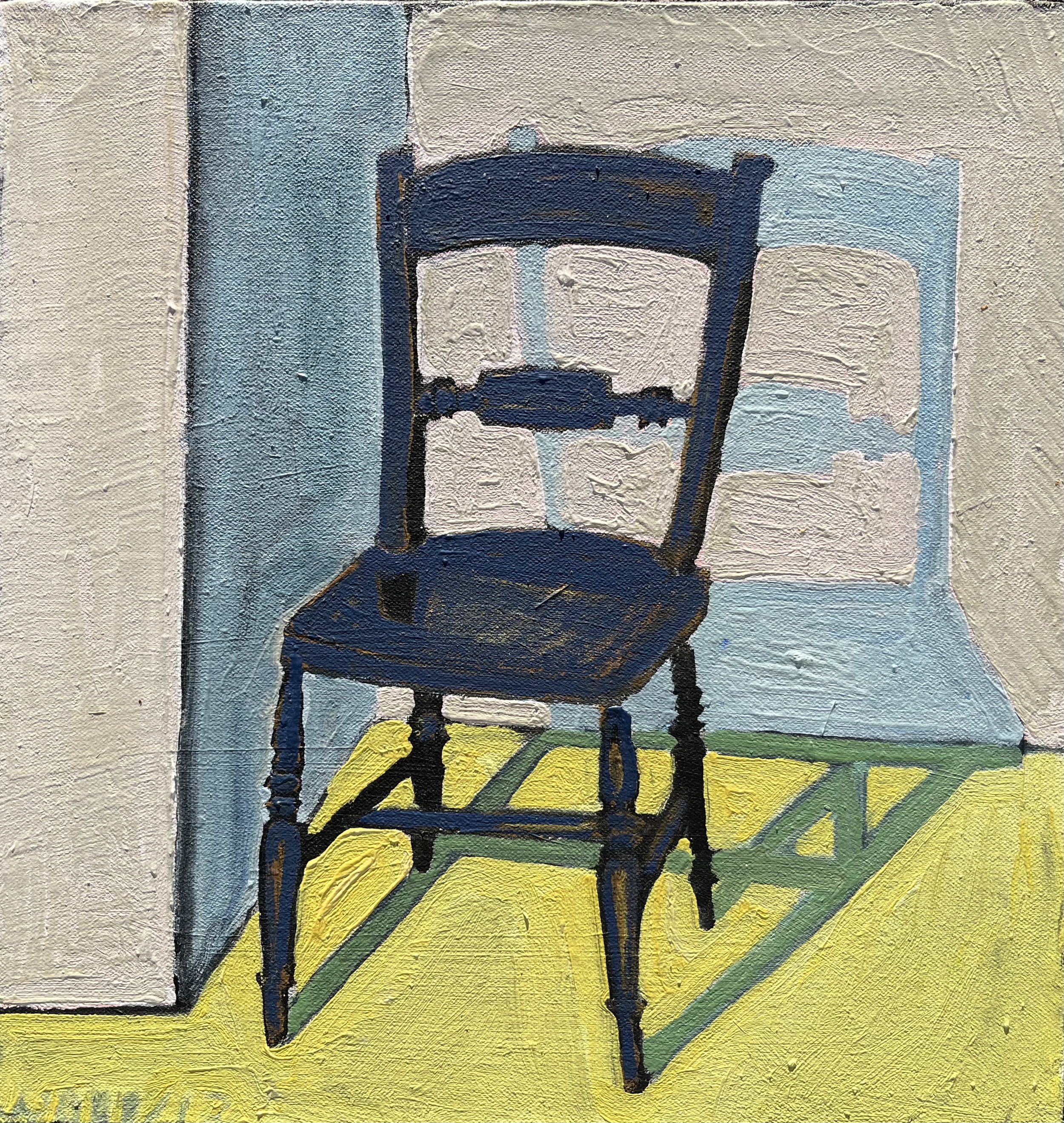 Blue Chair, Oil on Canvas, 12x12", 2012