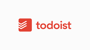 Todoist logo with red icon and text on a white background.