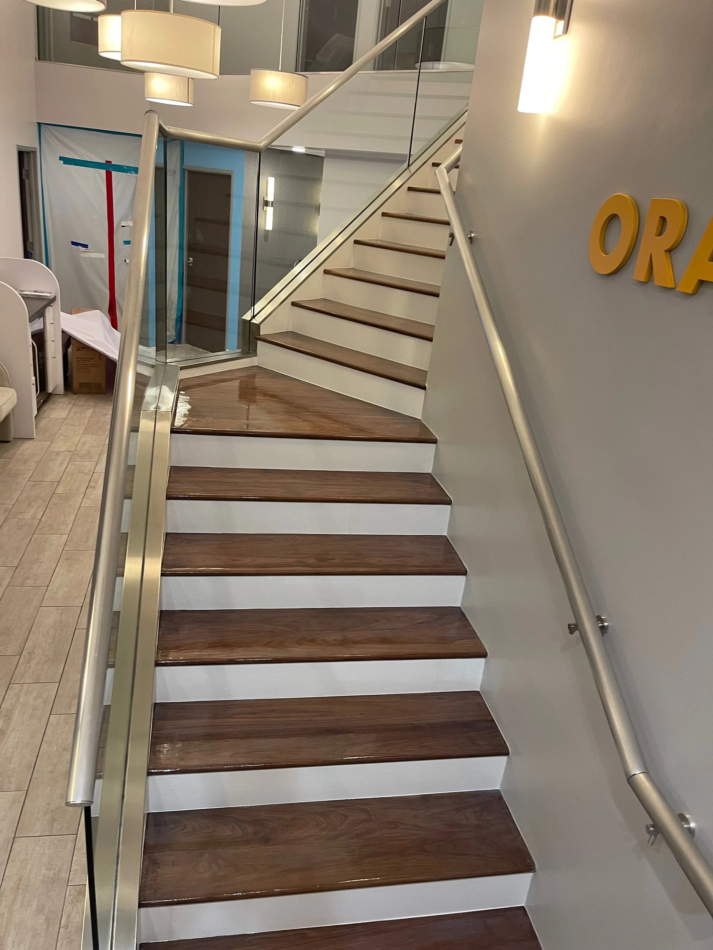 Orange Twist Staircase Painting
